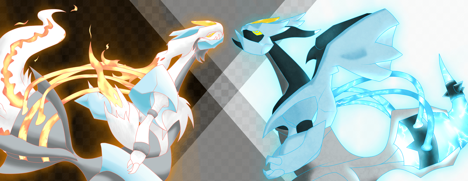 Schwarz Weiß, Kyurem, Anime, Pokémon, 1600x620 Dual Screen Desktop