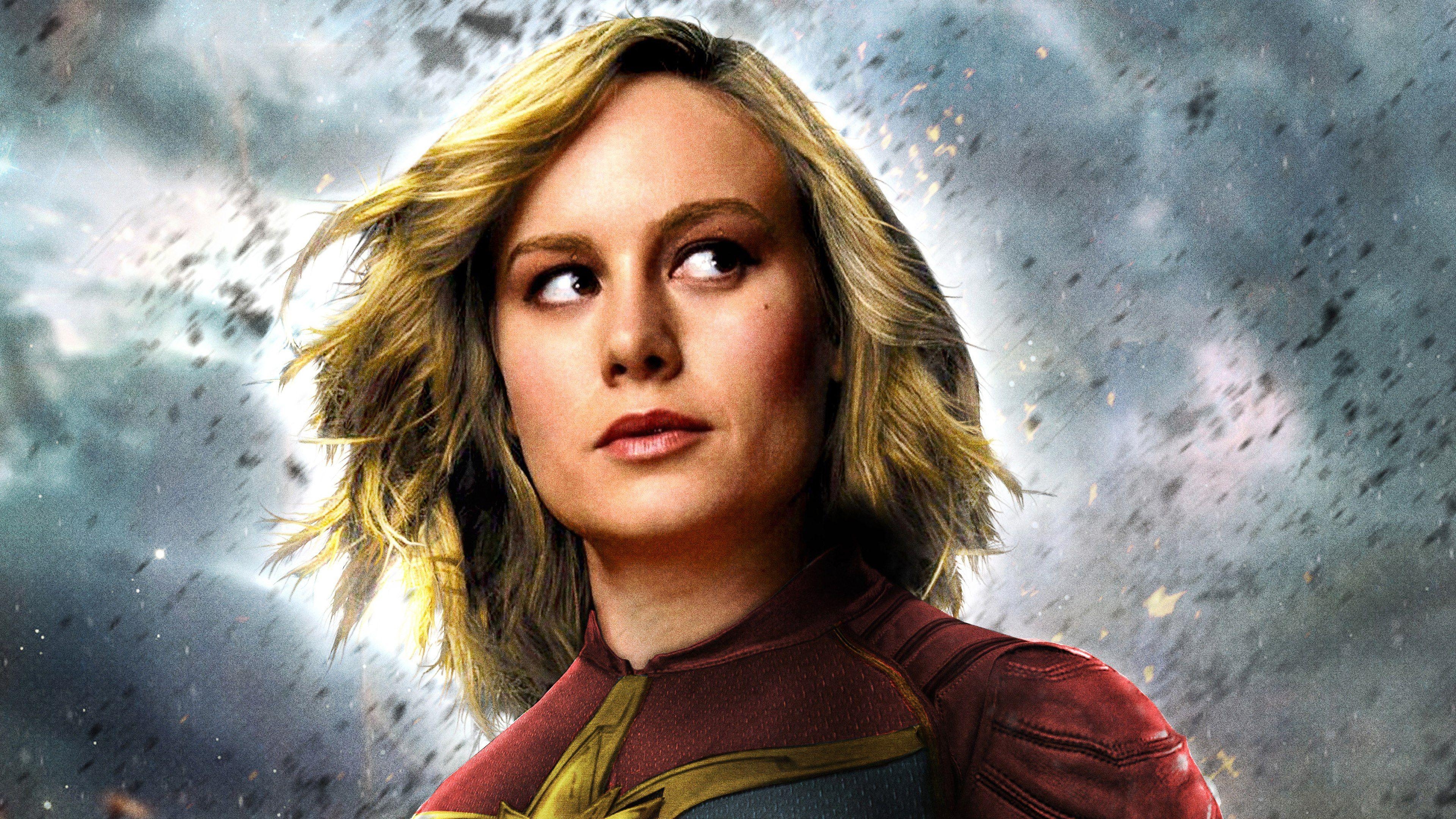 Captain Marvel, Brie Larson, Carol Danvers, 4K, Film 2019, 3840x2160 4K Desktop