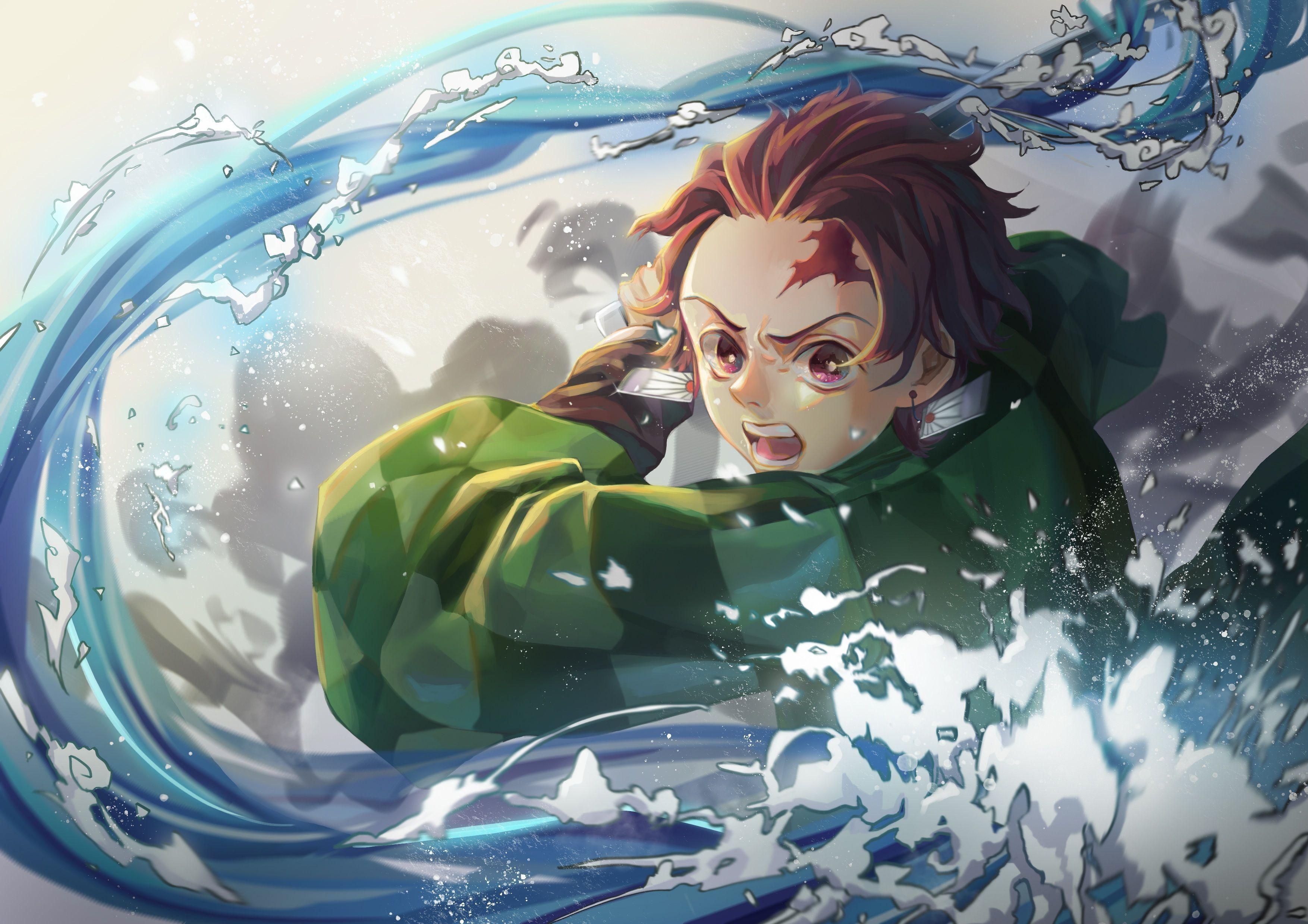 Dämonentöter, Kimetsu No Yaiba, Tanjirou Kamado, Bild, 3510x2480 4K Desktop