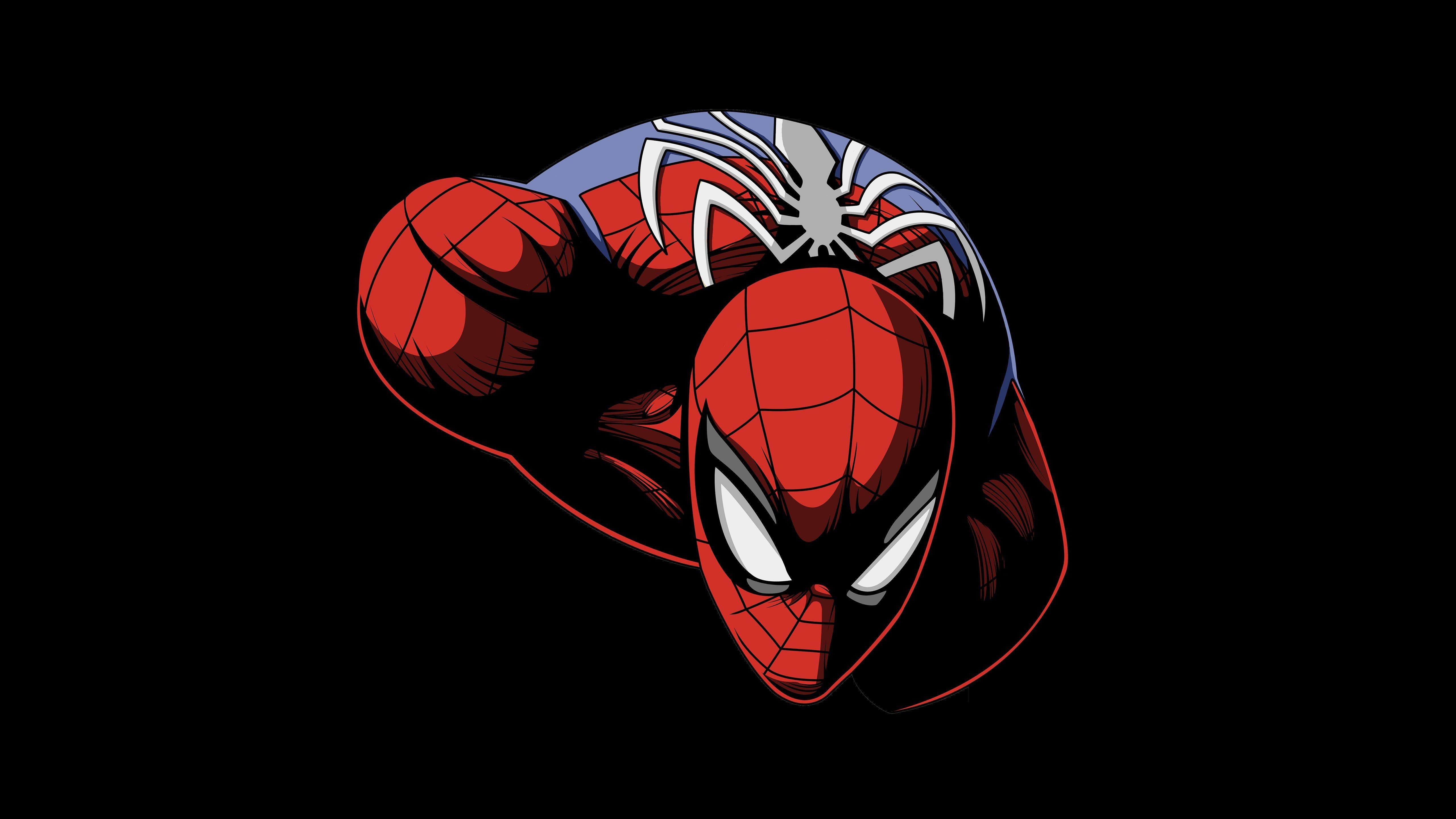 Spider-Man, 5K, Schwarz, Dunkel, Marvel, 5120x2880 4K Desktop