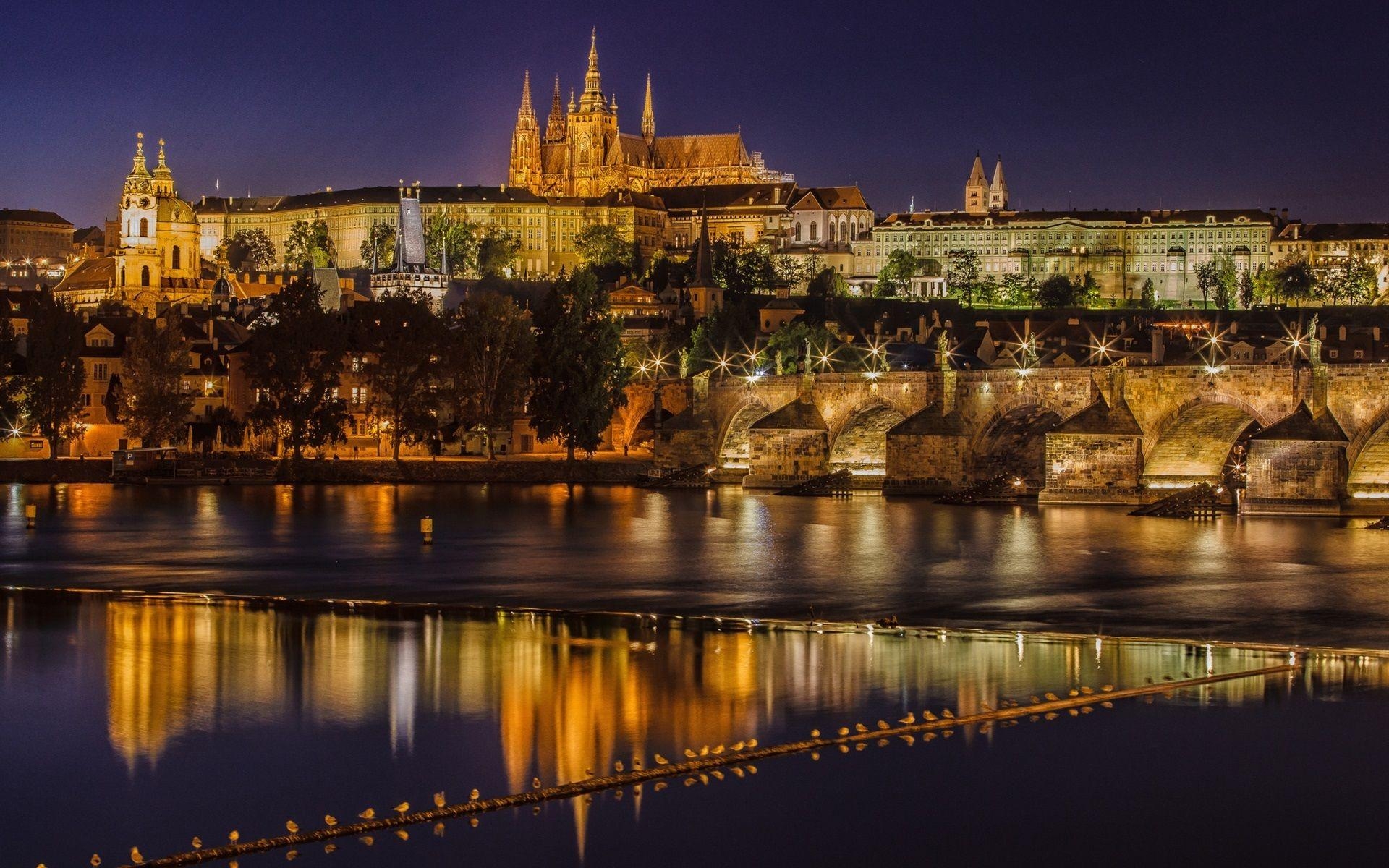 Prag, Tschechien, Karlsbrücke, Moldau, Fluss, 1920x1200 HD Desktop