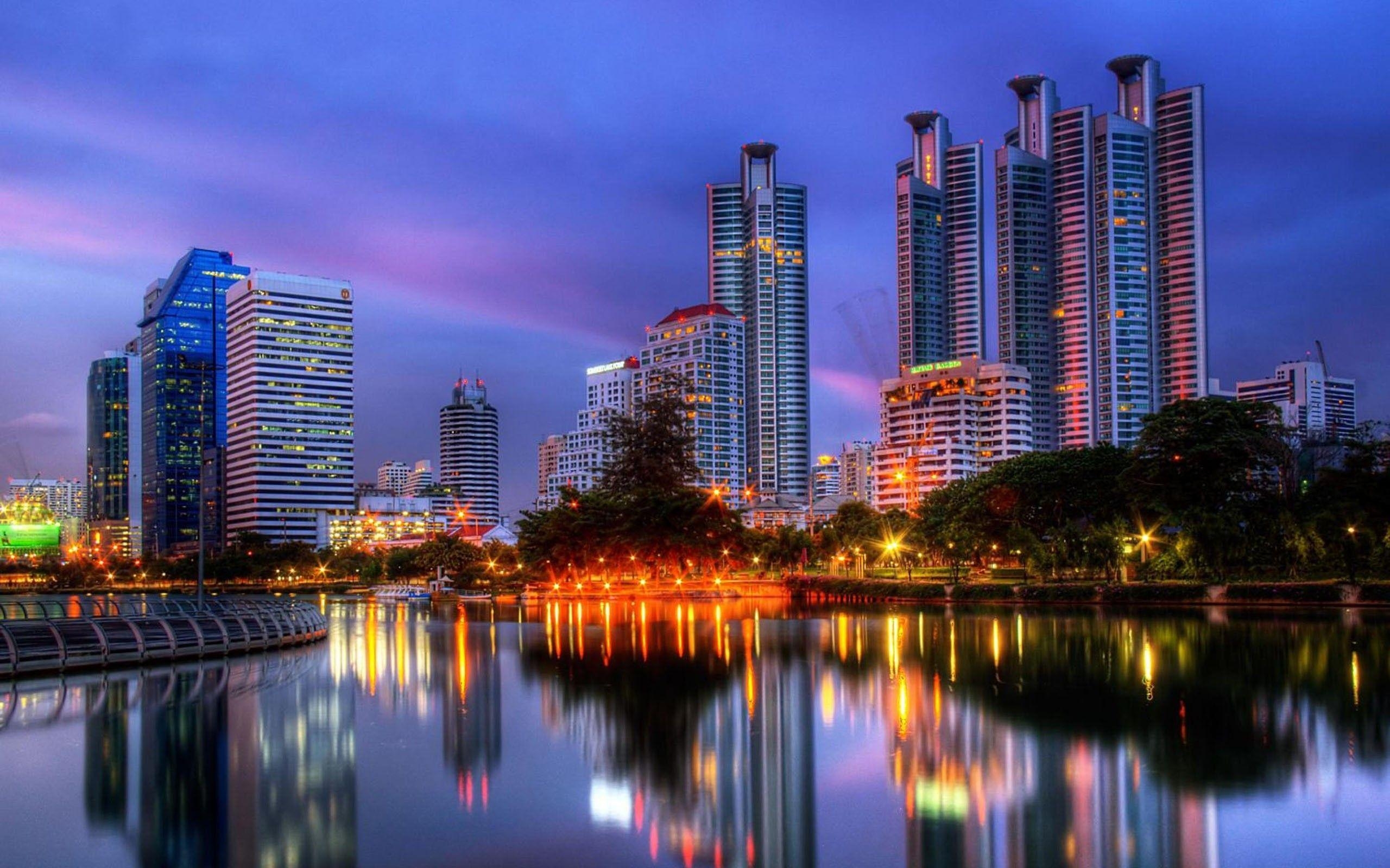 Bangkok, Nacht, HD, Stadt, Thailand, 2560x1600 HD Desktop