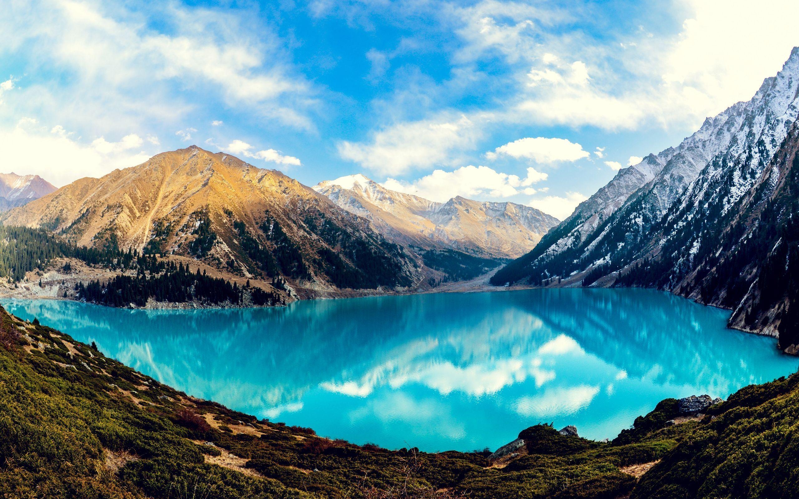 Großer Almatysee, Kasachstan, Natur, Berge, 2560x1600 HD Desktop