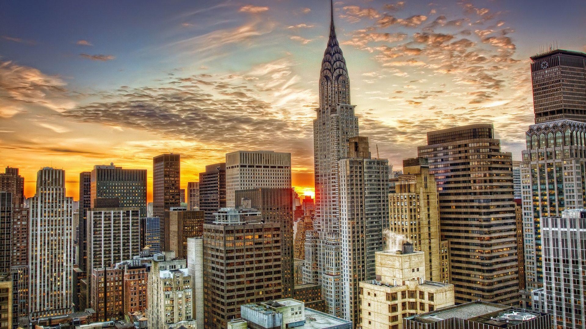 Chrysler Building, herunterladbar, Gebäude, New York, Hintergrund, 1920x1080 Full HD Desktop