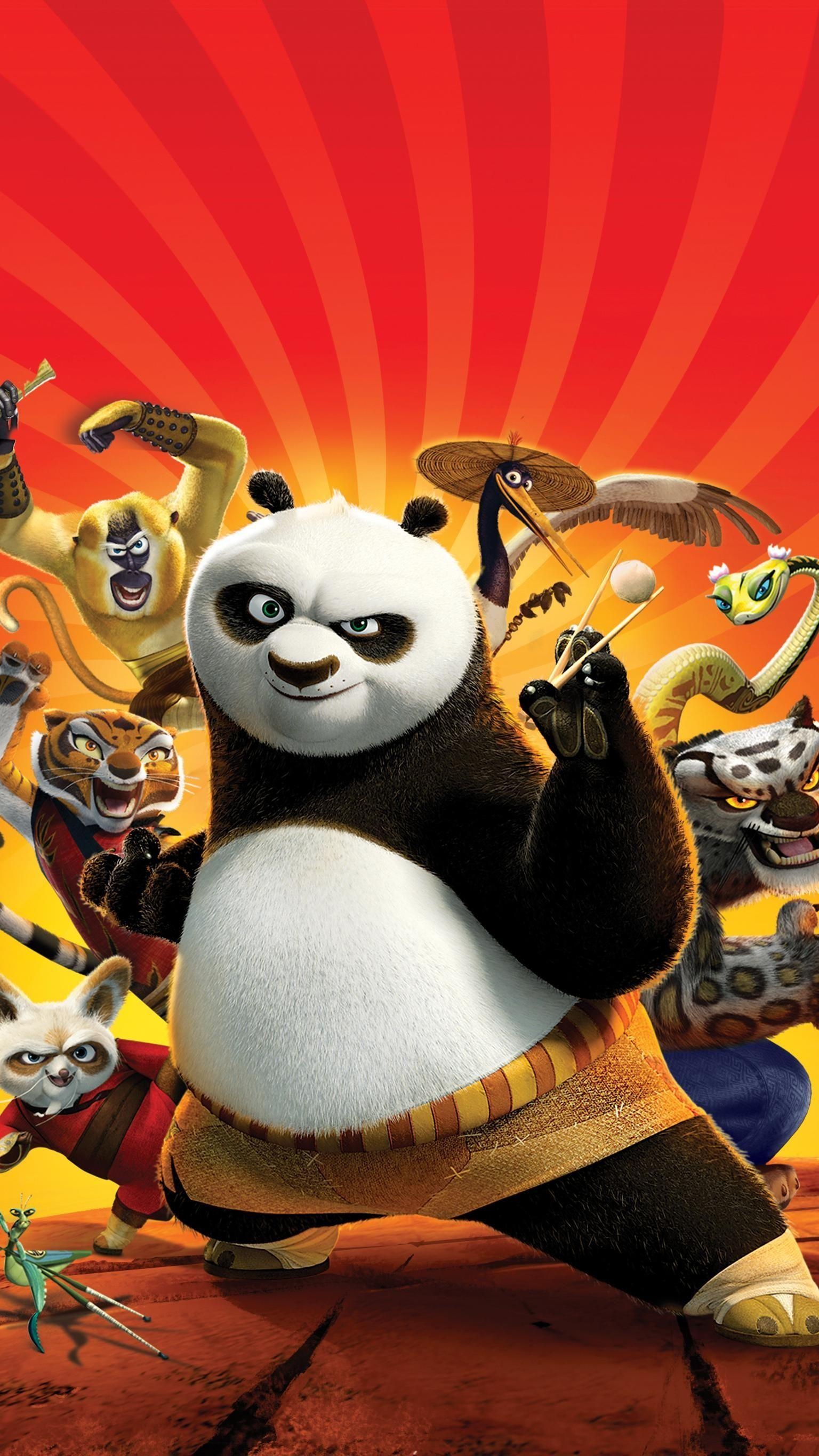 Kung Fu Panda, 2008, Handy, Hintergrund, Animation, 1540x2740 HD Handy