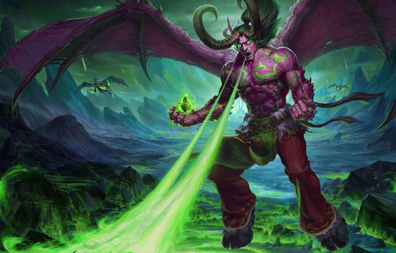 Illidan, Dämon, WoW, Spiel, Stormrage, 1340x850 HD Desktop