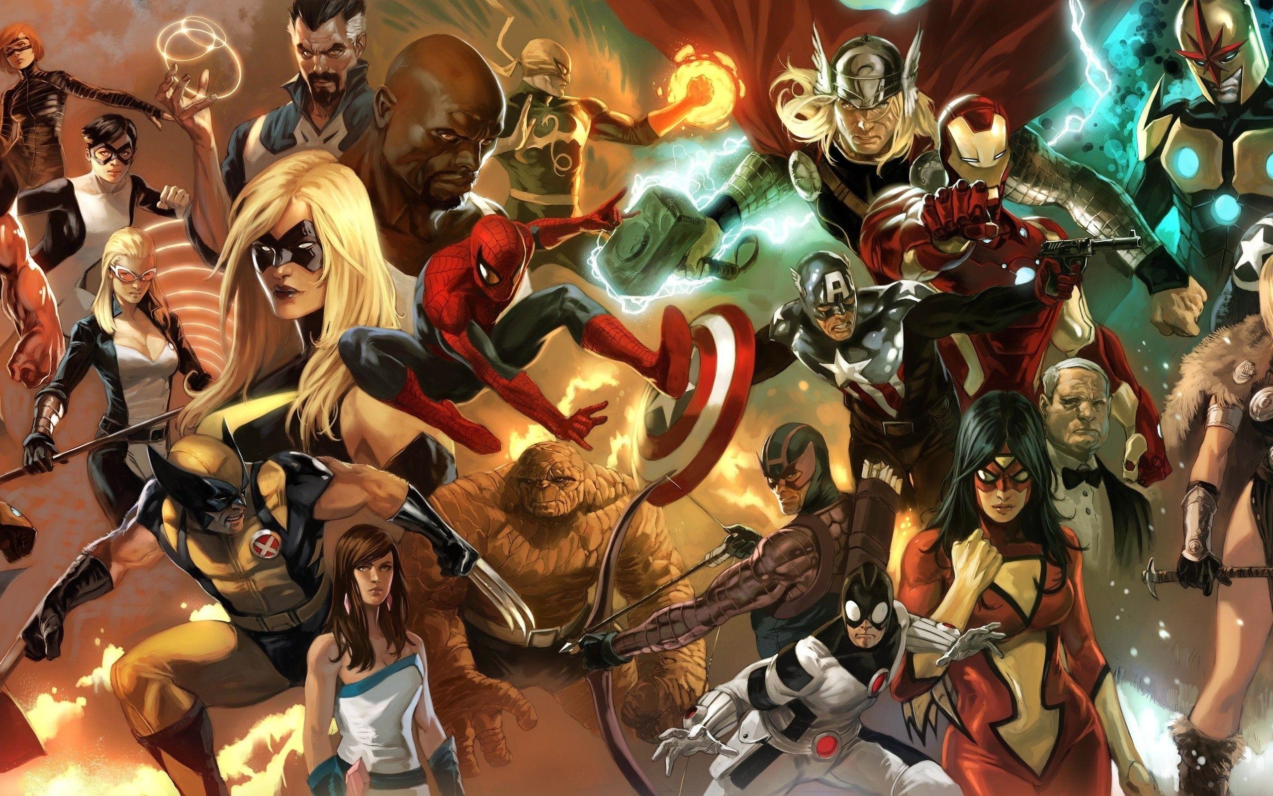 Marvel Comics, HD, Hintergrund, Superhelden, Bild, 2560x1600 HD Desktop