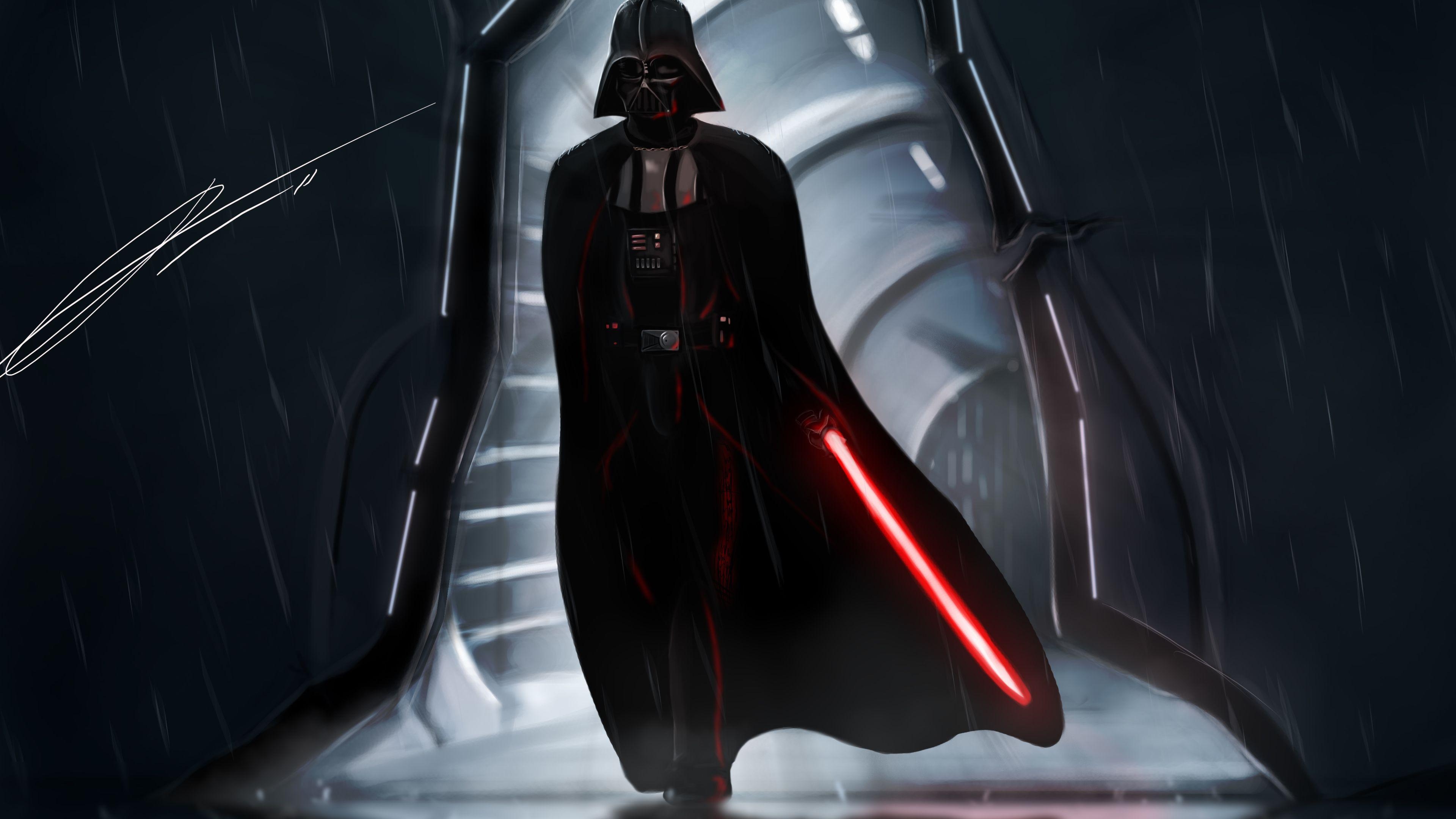 Darth Vader, 4K, Kriegsherr, Star Wars, Kunst, 3840x2160 4K Desktop