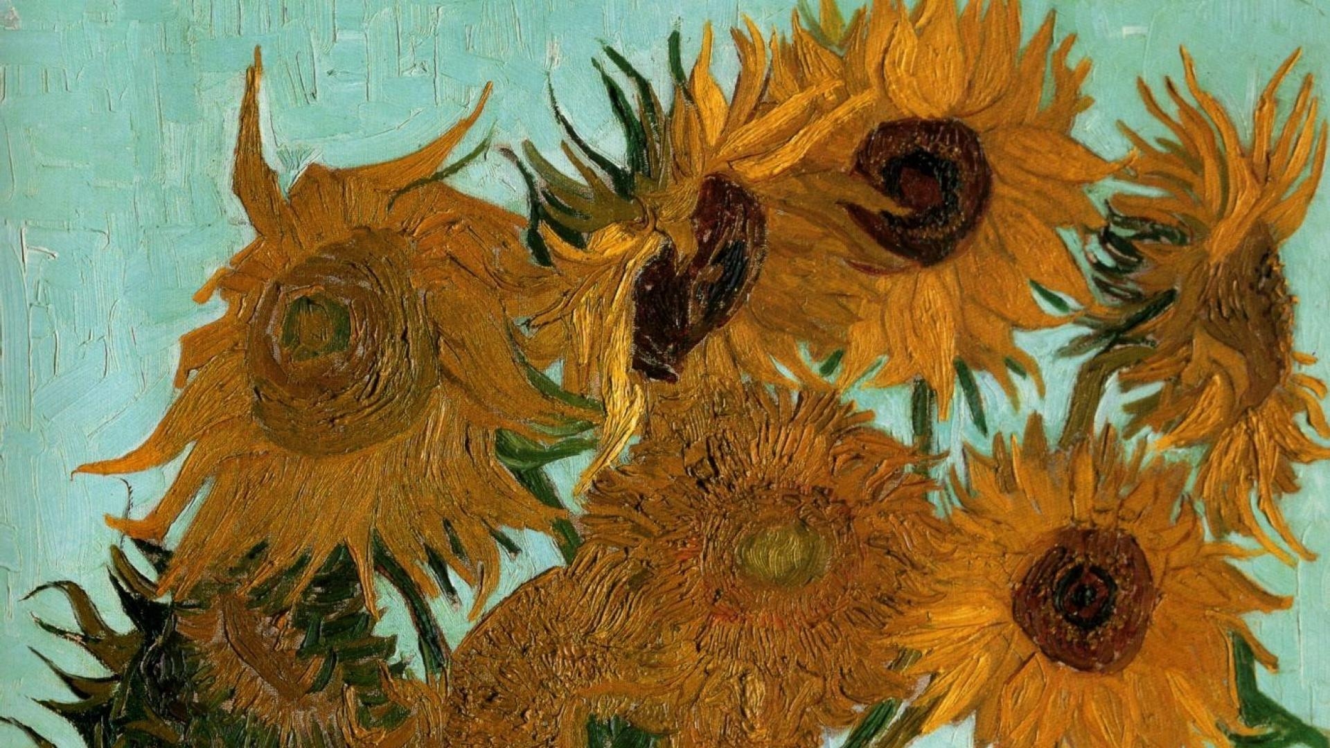 Van Gogh, Sonnenblumen, Stillleben, berühmte Kunst, 1920x1080 Full HD Desktop