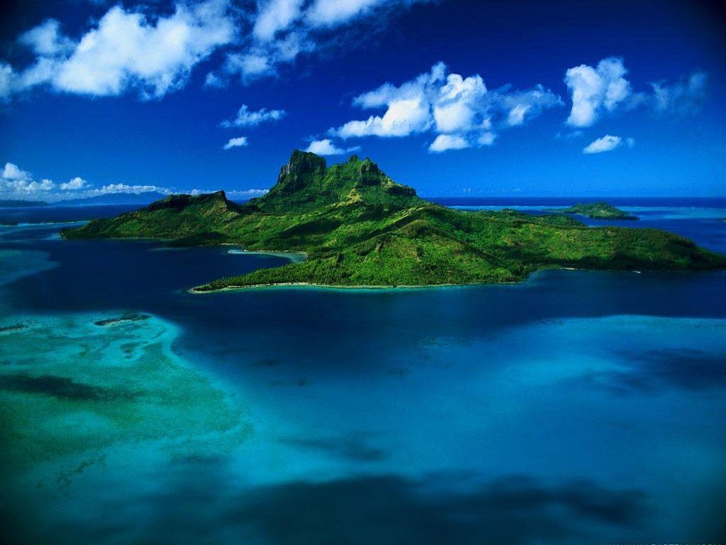 Tahiti, Kunst, Druck, Hintergrund, Natur, 1030x770 HD Desktop