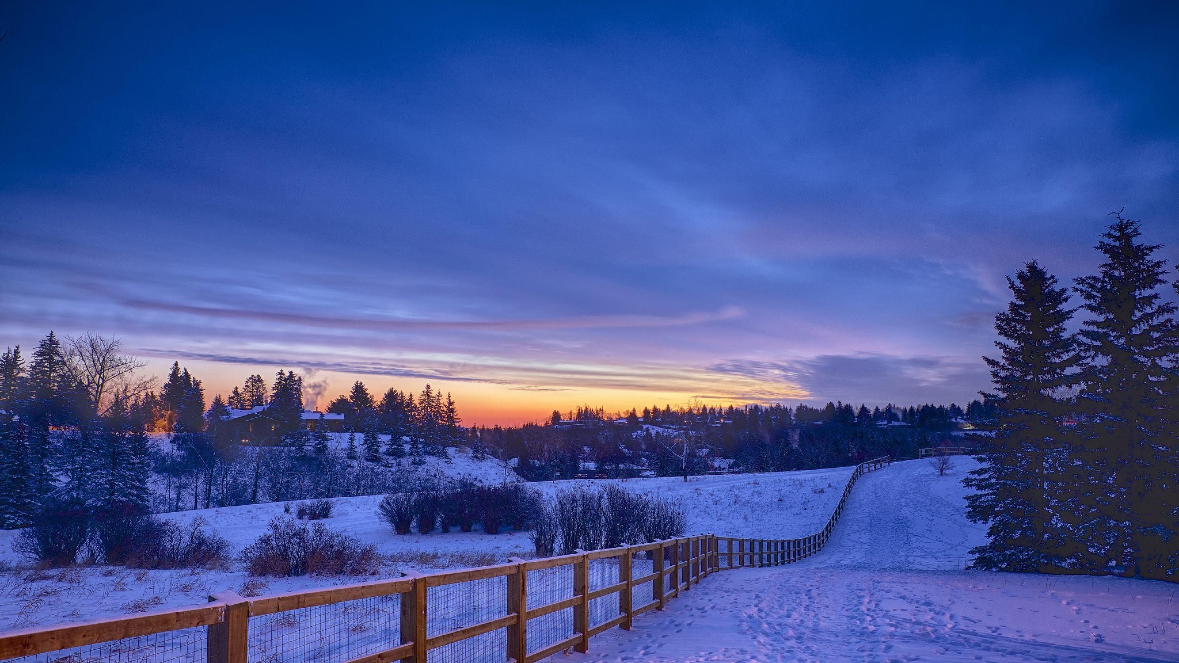 Winter Desktop, Hintergrundbild, kostenlos, Natur, Schneeszene, 3840x2160 4K Desktop