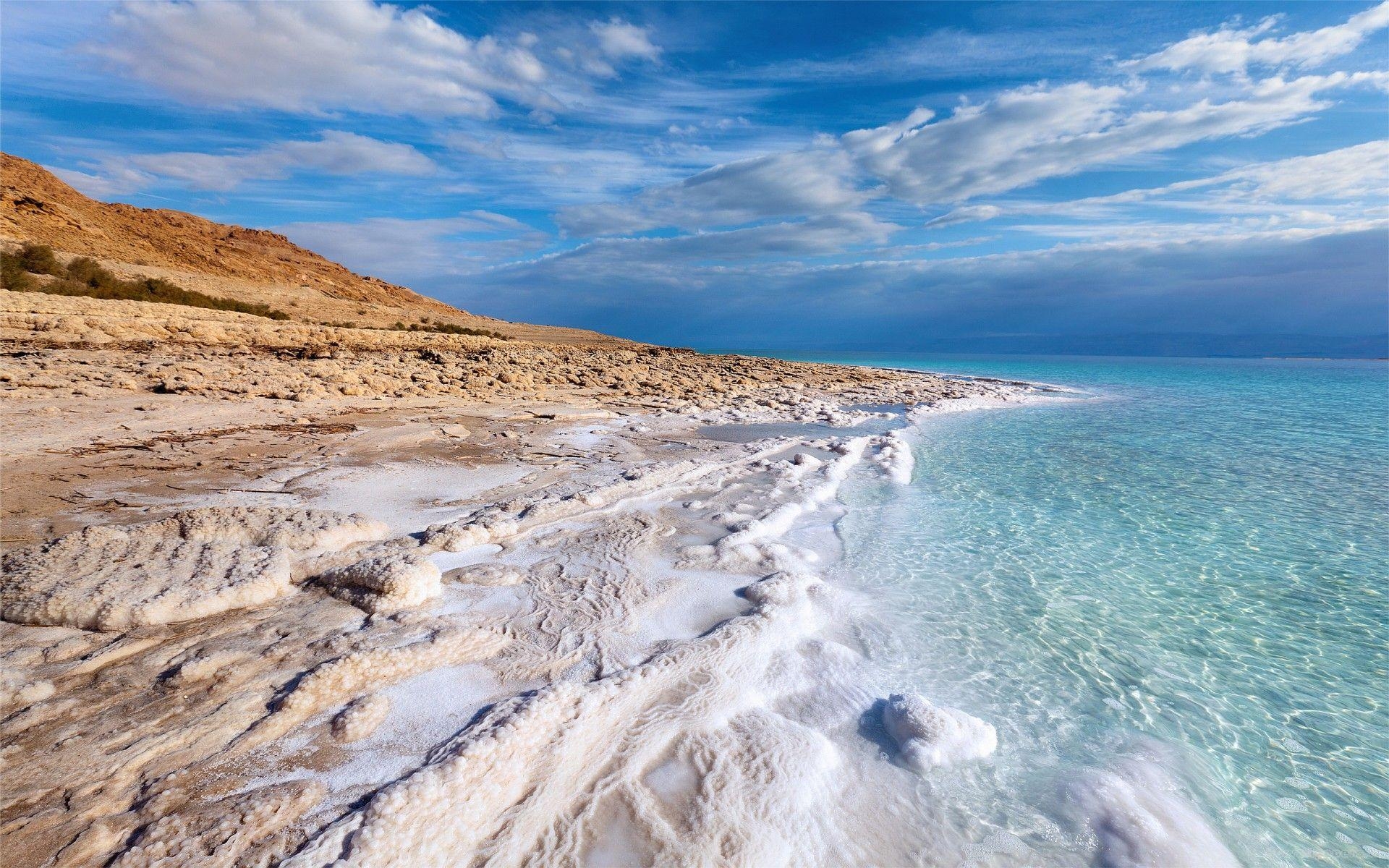 Totes Meer, Küste, Jordanien, Erholung, Natur, 1920x1200 HD Desktop