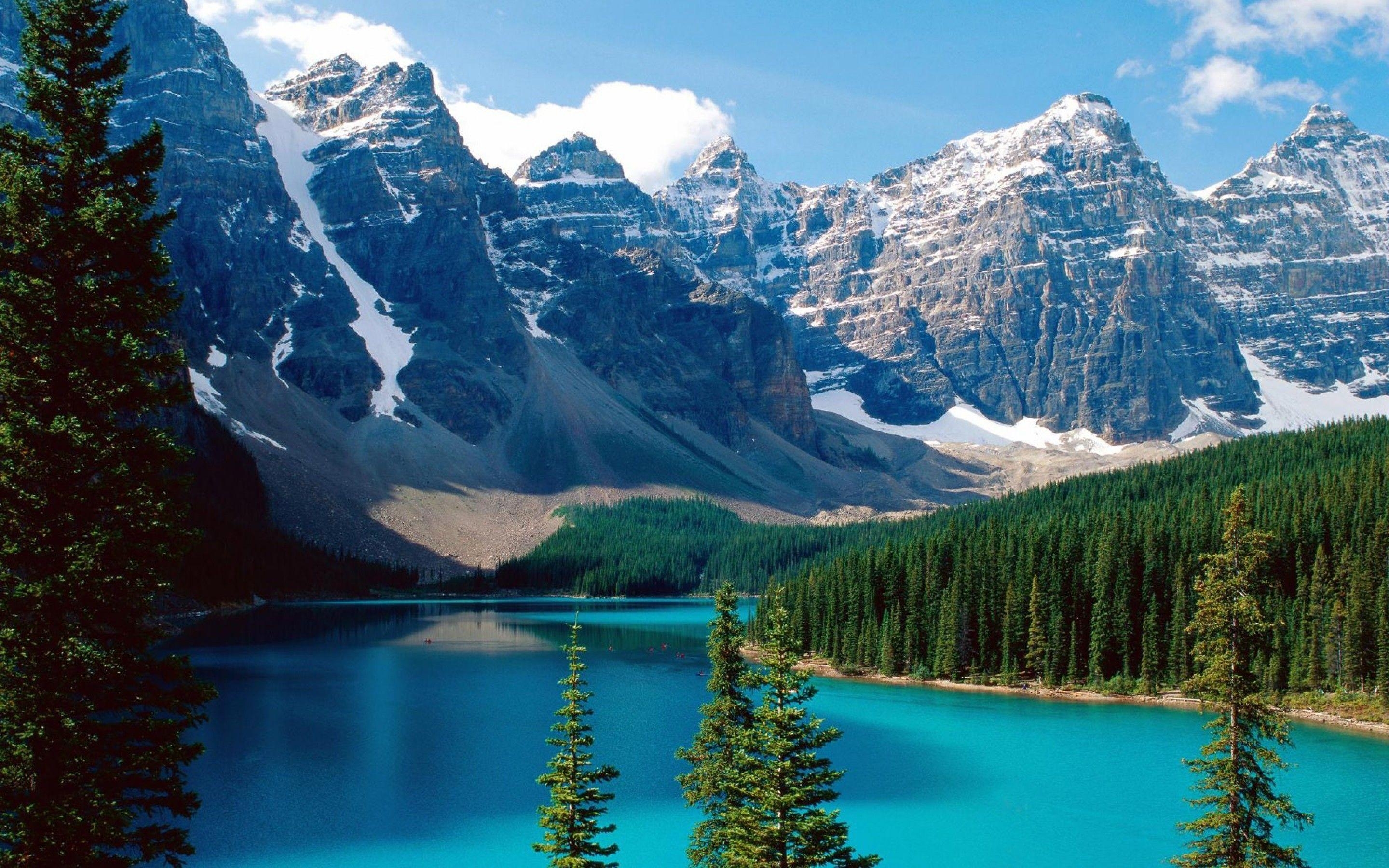 Moraine Lake, Banff Nationalpark, Kanada, See, Panorama, 2880x1800 HD Desktop