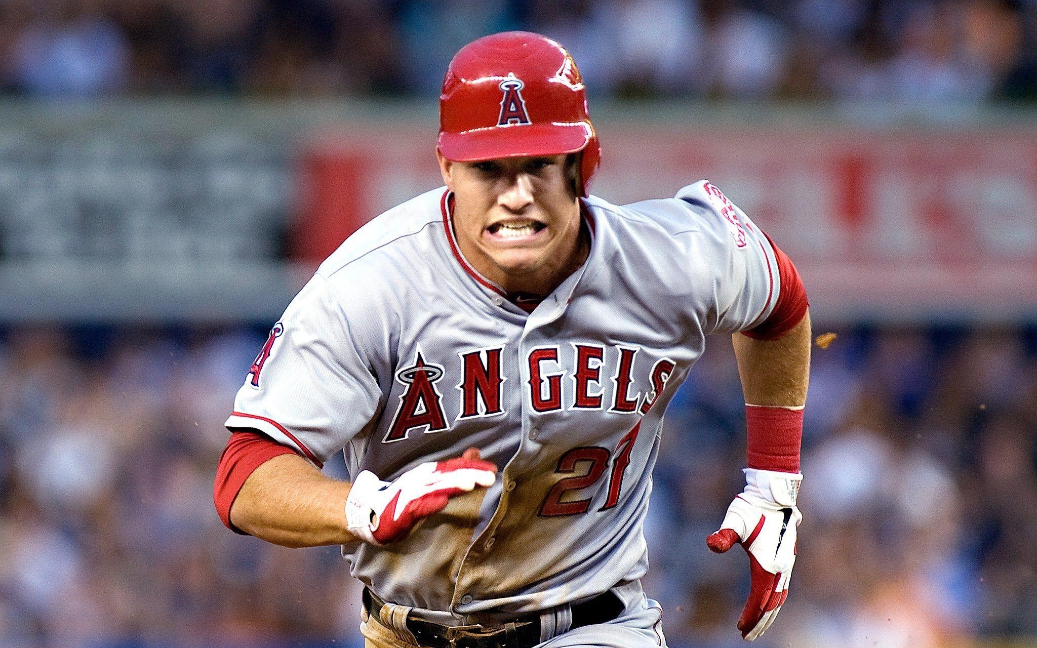 Mike Trout, Zitate, Baseball, Hintergrund, Angeles, 2050x1280 HD Desktop