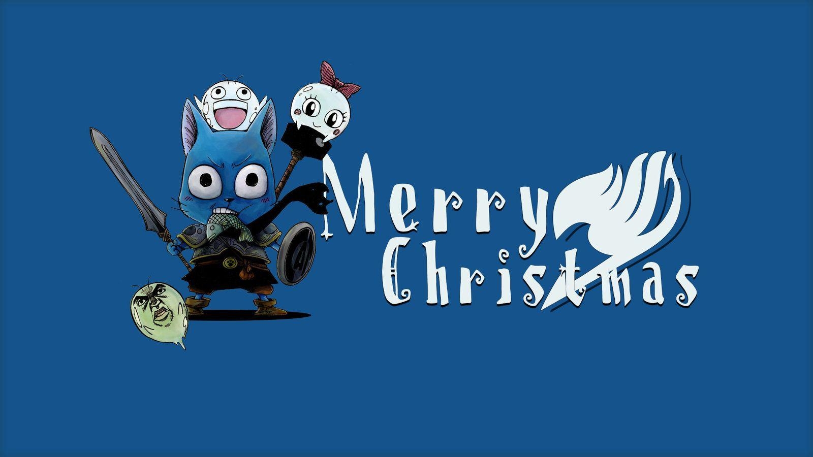 Chibi Fairy Tail, Frohe Weihnachten, Anime, Fairy Tail, 1600x900 HD Desktop