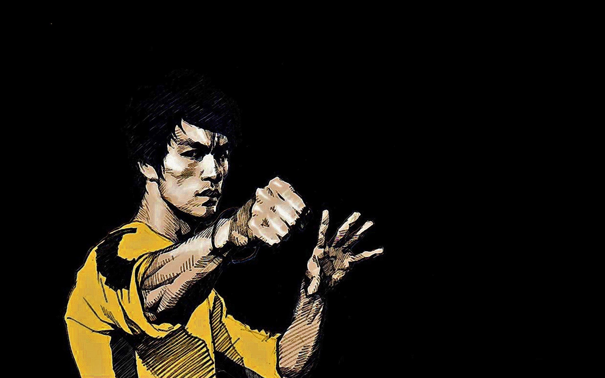 Bruce Lee, Zeichnung, Meister, Kung Fu, Legende, 2560x1600 HD Desktop