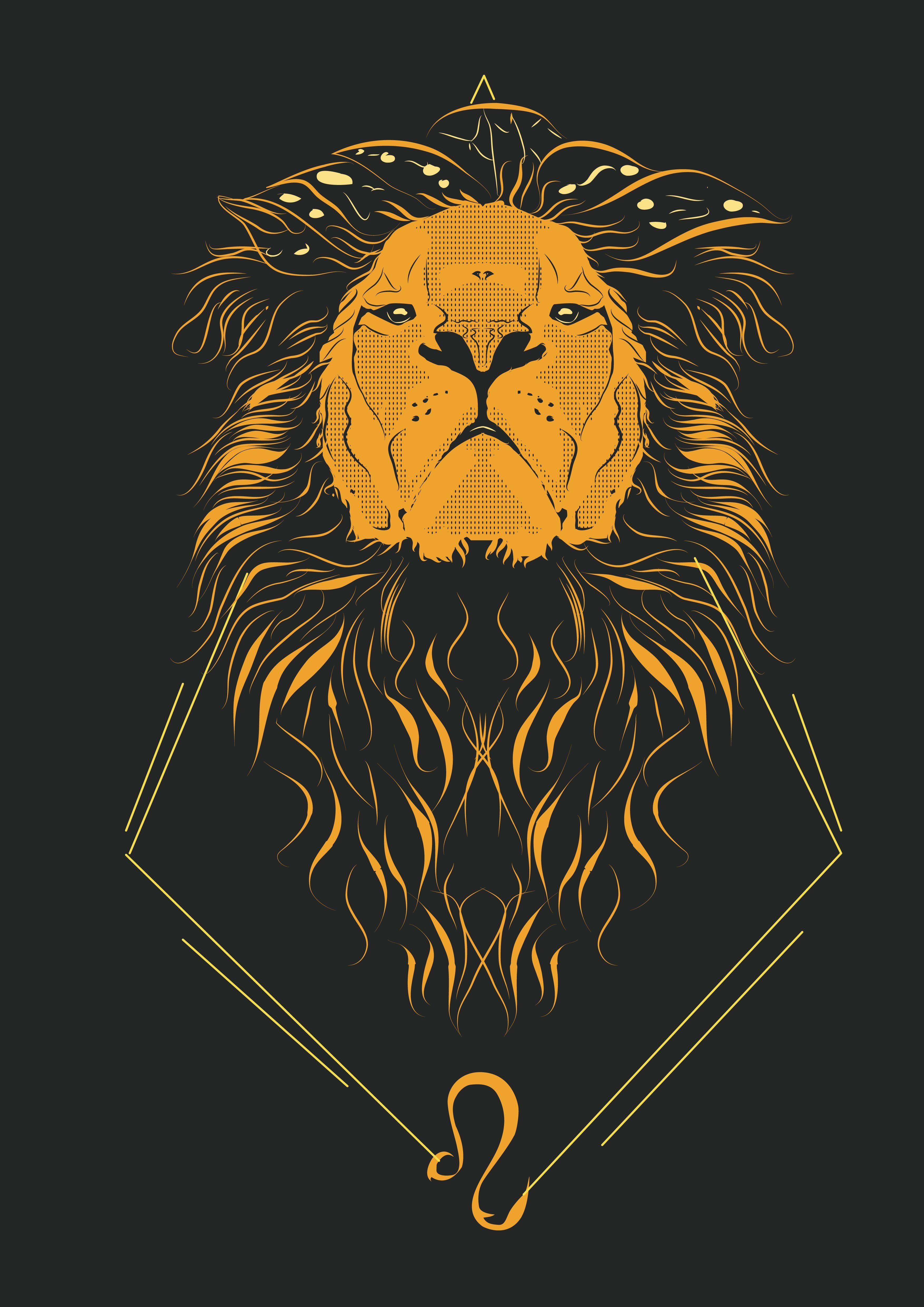 Leo, Horoskop, März 2020, Kunst, Sternzeichen, 3510x4970 4K Handy