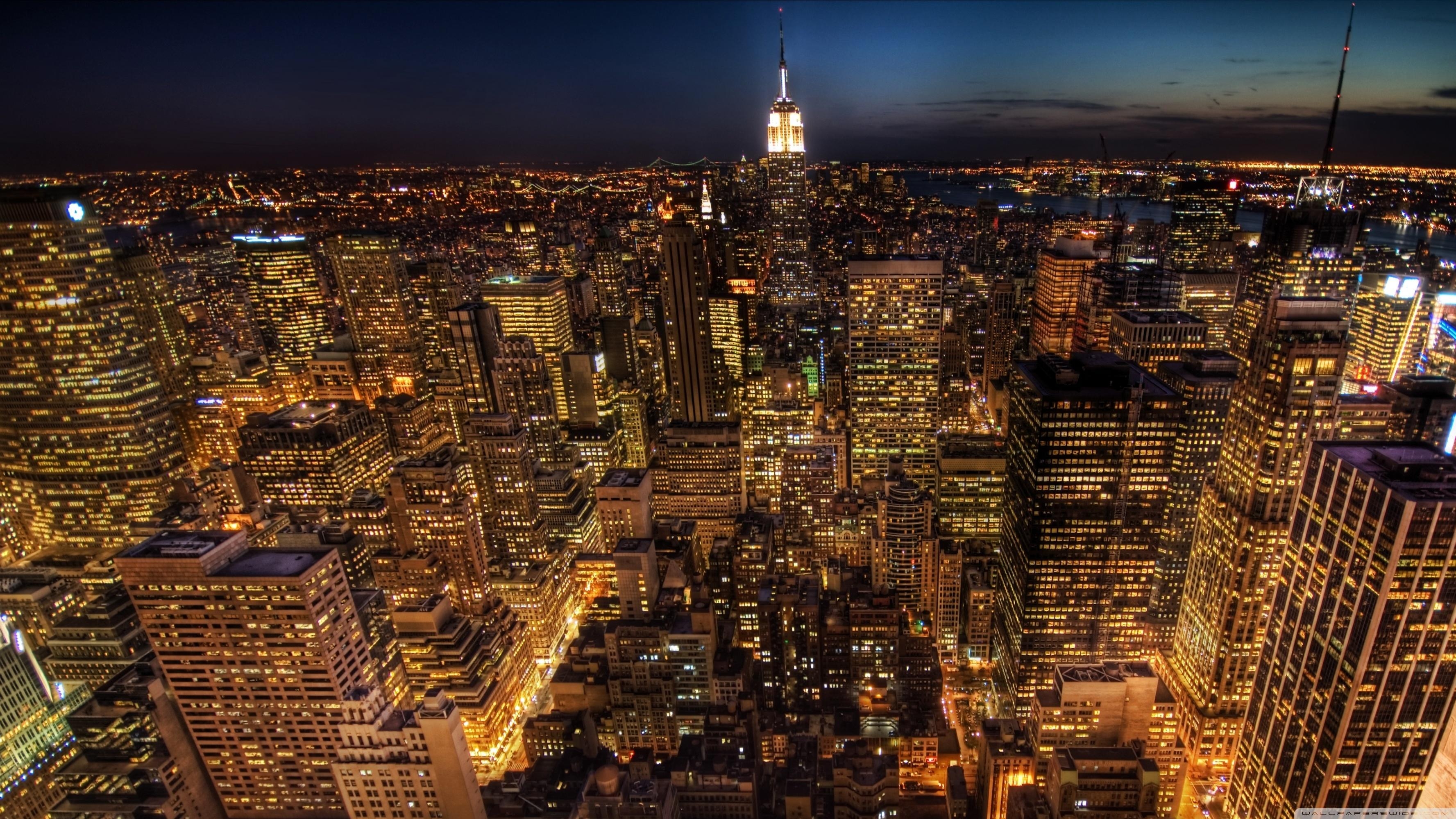 Manhattan, New York, Hintergrundbild, Stadtansicht, Reise, 3560x2000 HD Desktop