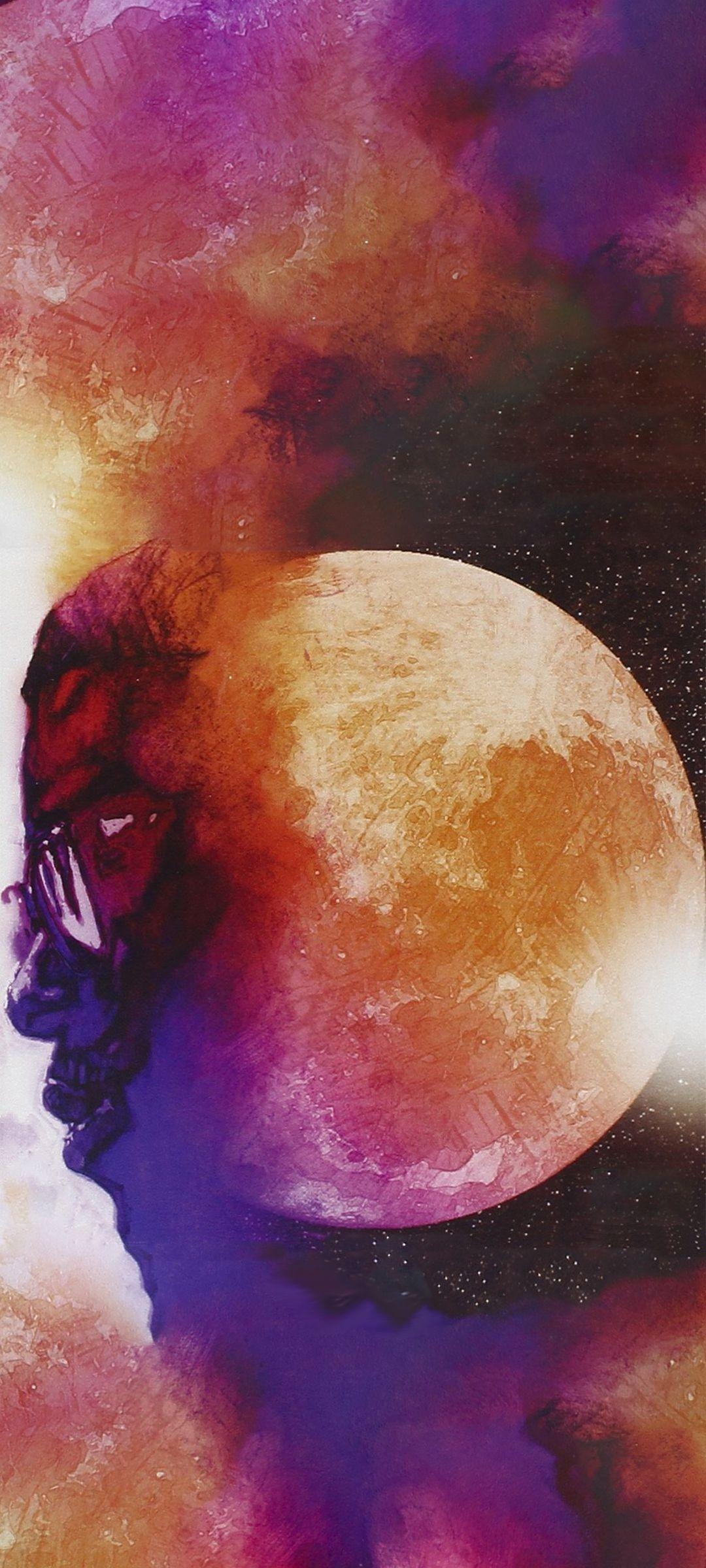 Mann auf dem Mond, Albumcover, 2400x1080, Kid Cudi, 1080x2400 HD Handy