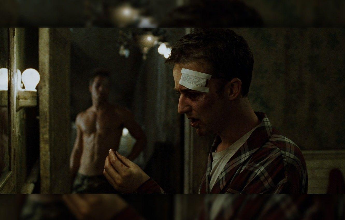 Edward Norton, Fight Club, Zahn, Tyler, Film, 1340x850 HD Desktop