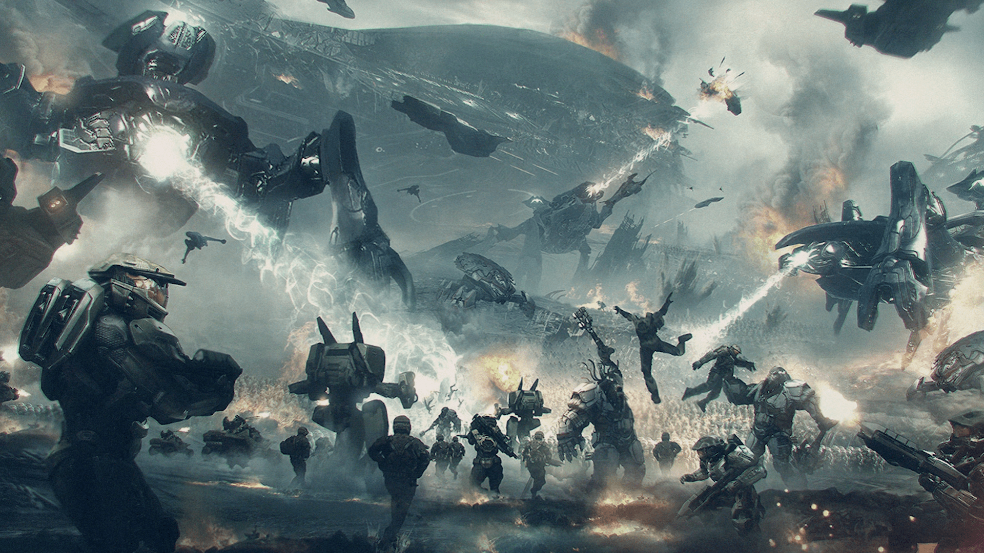 Halo Wars, Gaming, Weltraum, Schiffe, Kampf, 1920x1080 Full HD Desktop