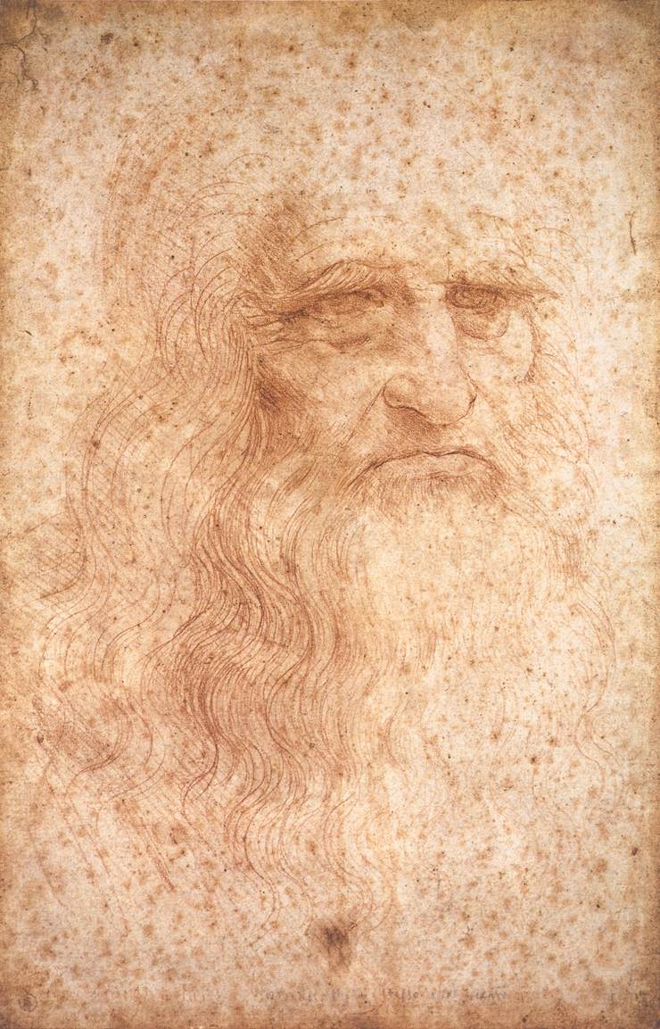 Leonardo da Vinci, Michelangelo, Selbstporträt, Künstler, Rivalität, 740x1160 HD Handy