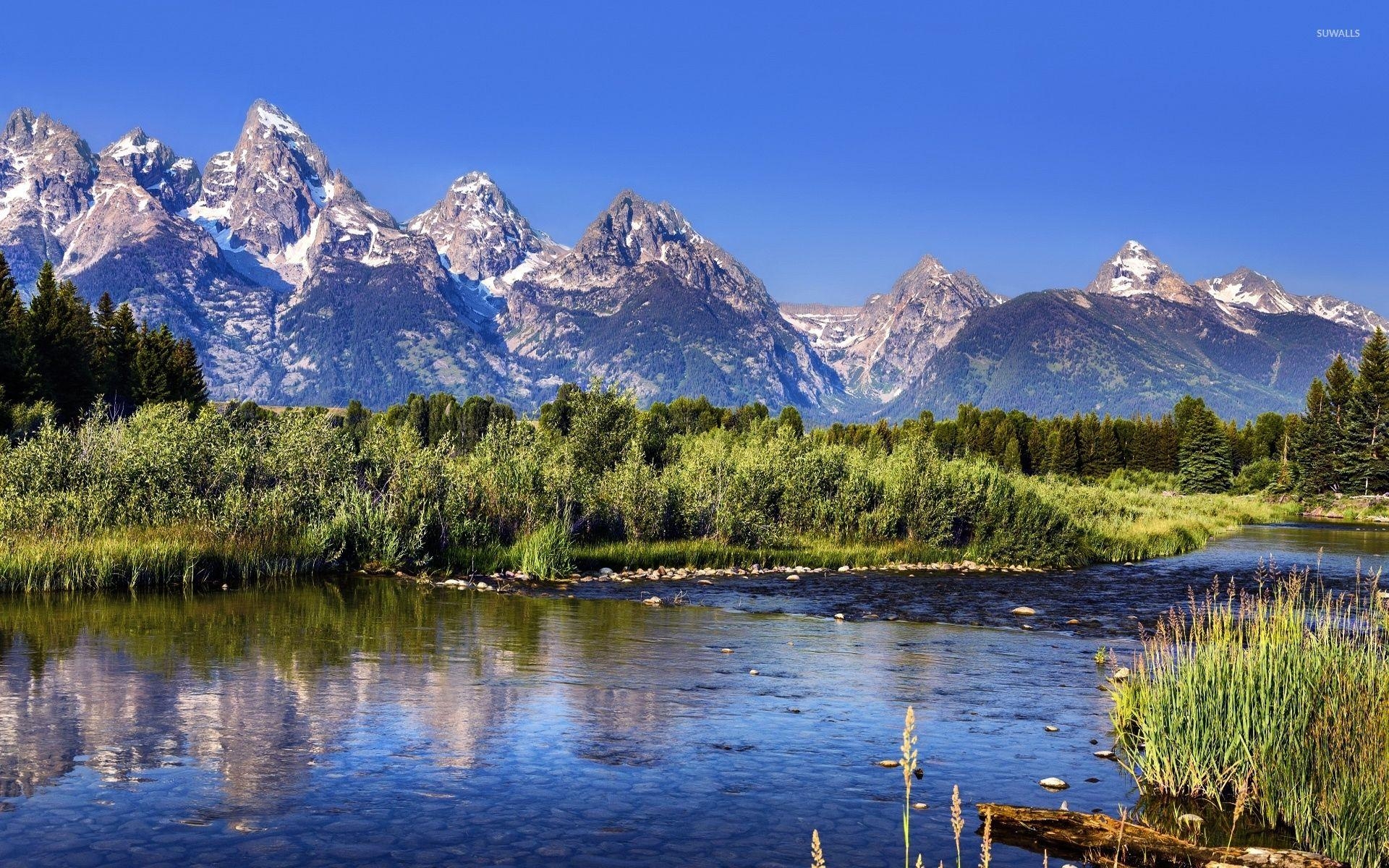 Grüne Natur, Grand Teton, USA, Wyoming, Parklandschaft, 1920x1200 HD Desktop