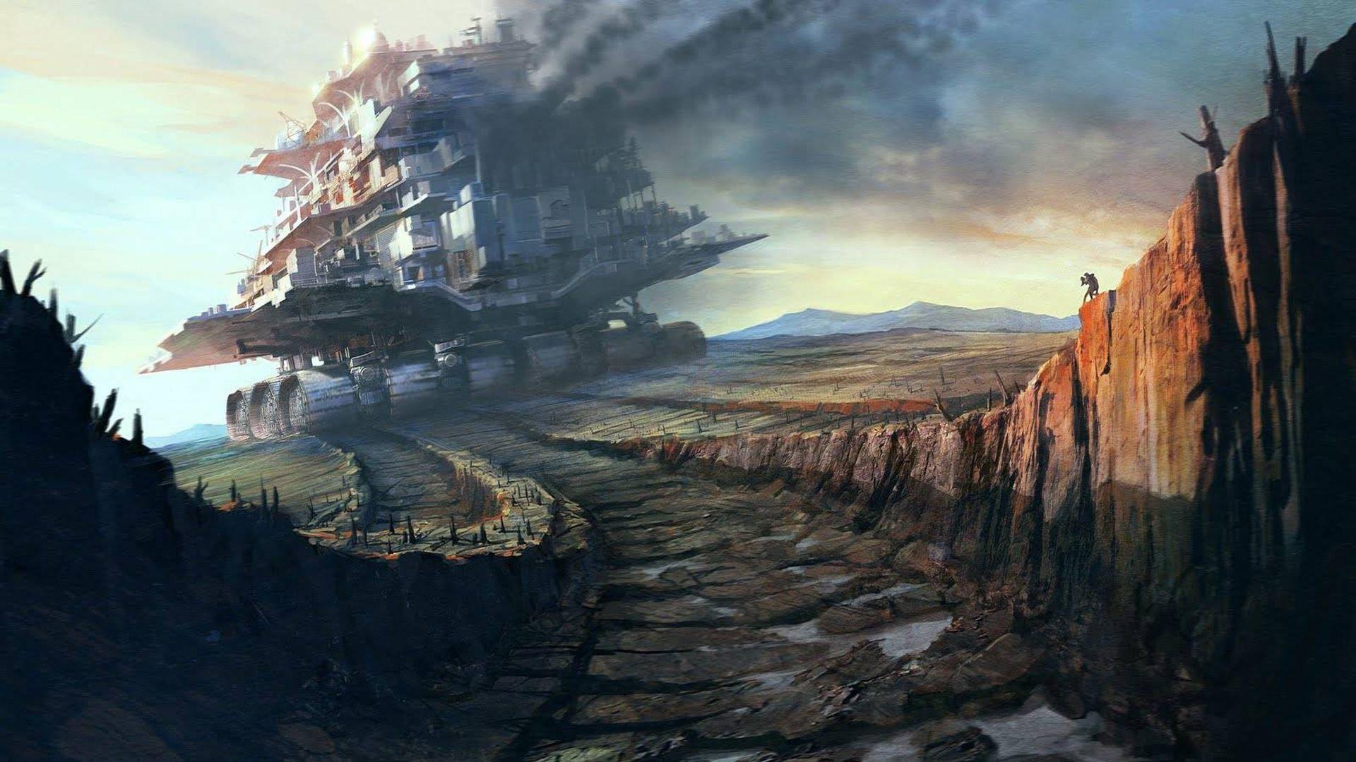 Philip Reeve, Mortal Engines, Gusinitsy, Kunst, Spuren, 1920x1080 Full HD Desktop