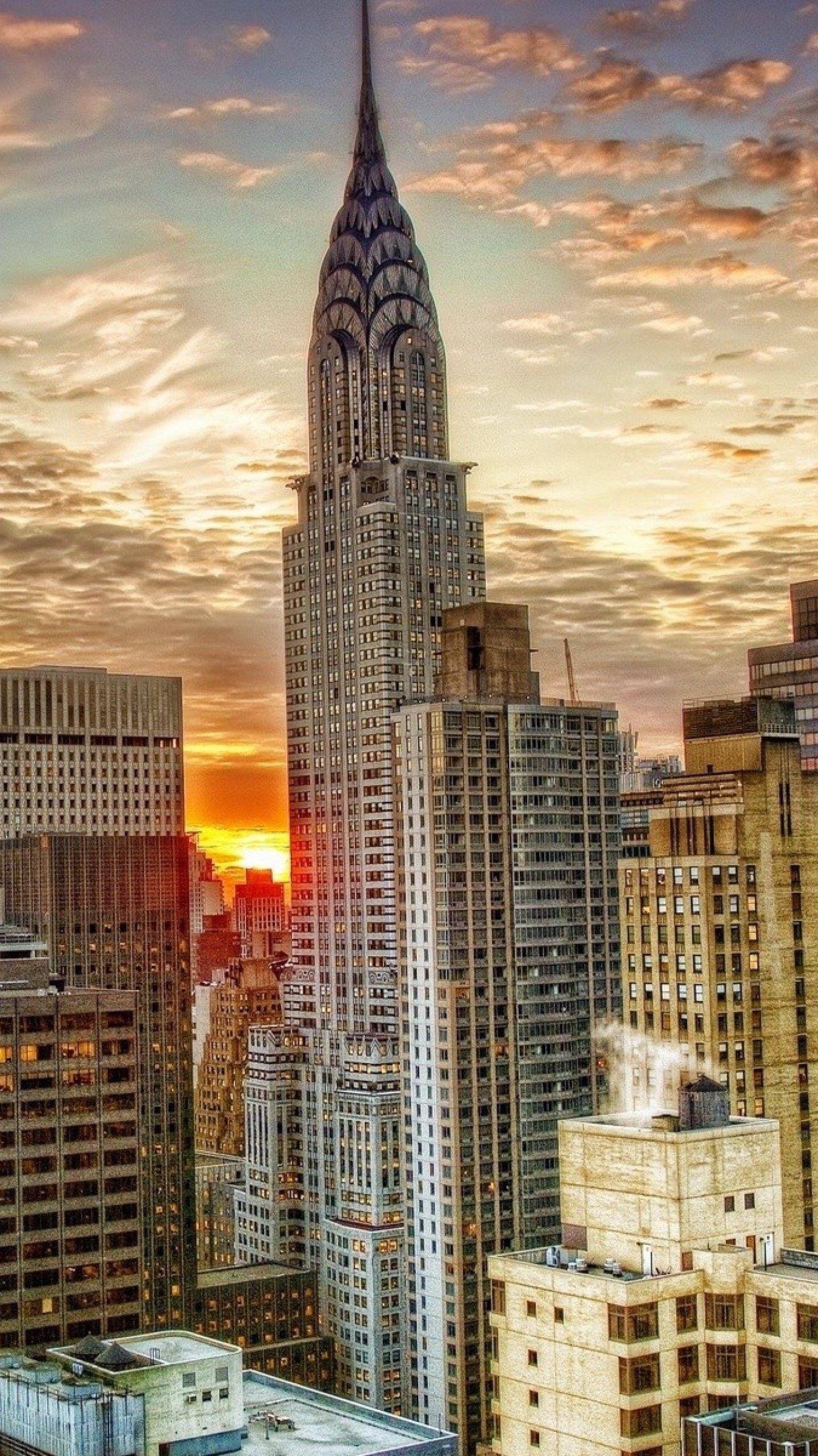 New York, HD, Galaxy S7, Chrysler Building, Skyscraper, 1440x2560 HD Handy