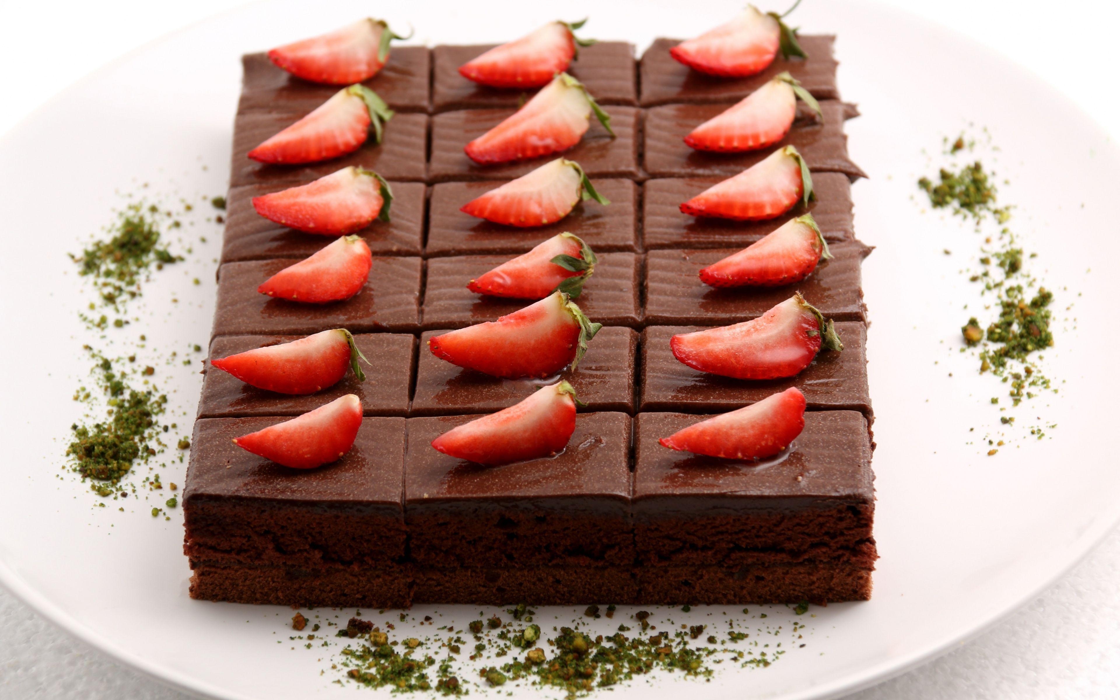 Brownie, Früchte, Kuchen, Bild, Download, 3840x2400 4K Desktop