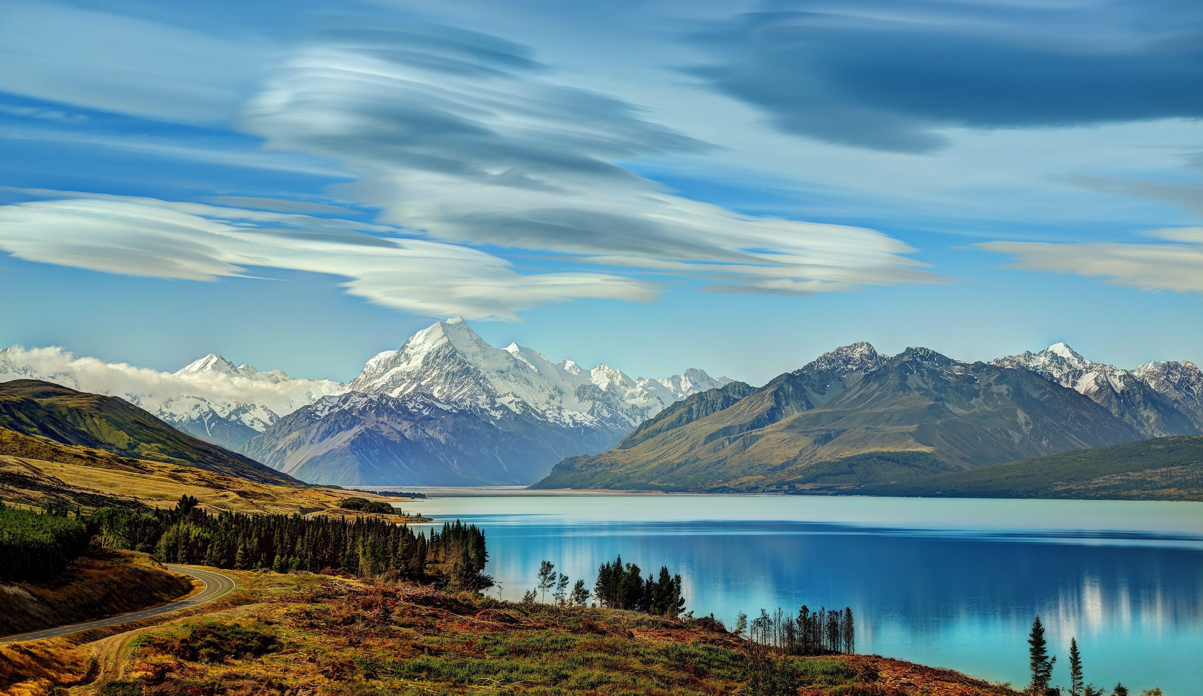 Neuseeland See, Berge, Pazifik, Natur, Reisen, 3880x2250 4K Desktop