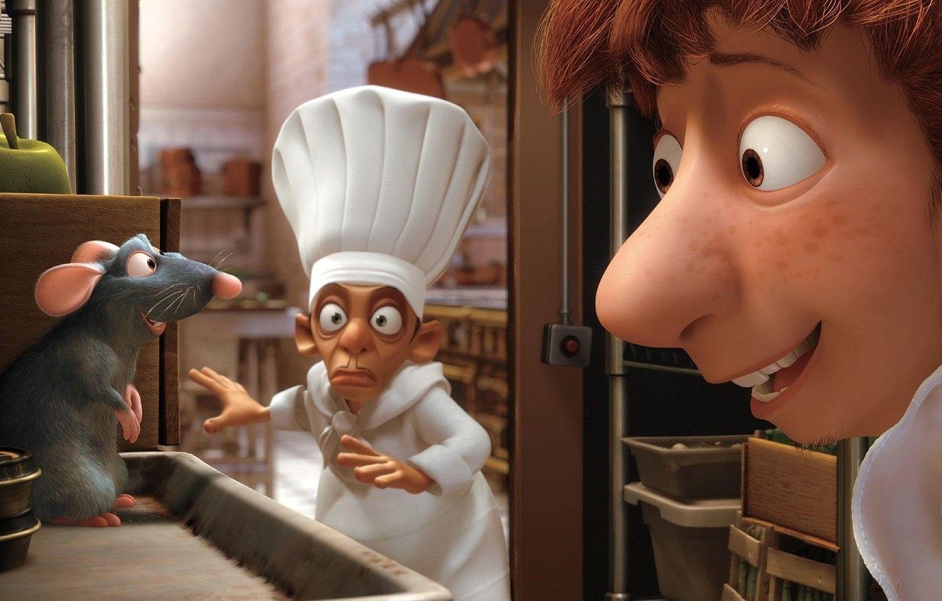 Ratatouille, Cartoon, Vorratskammer, Disney, Animation, 1340x850 HD Desktop