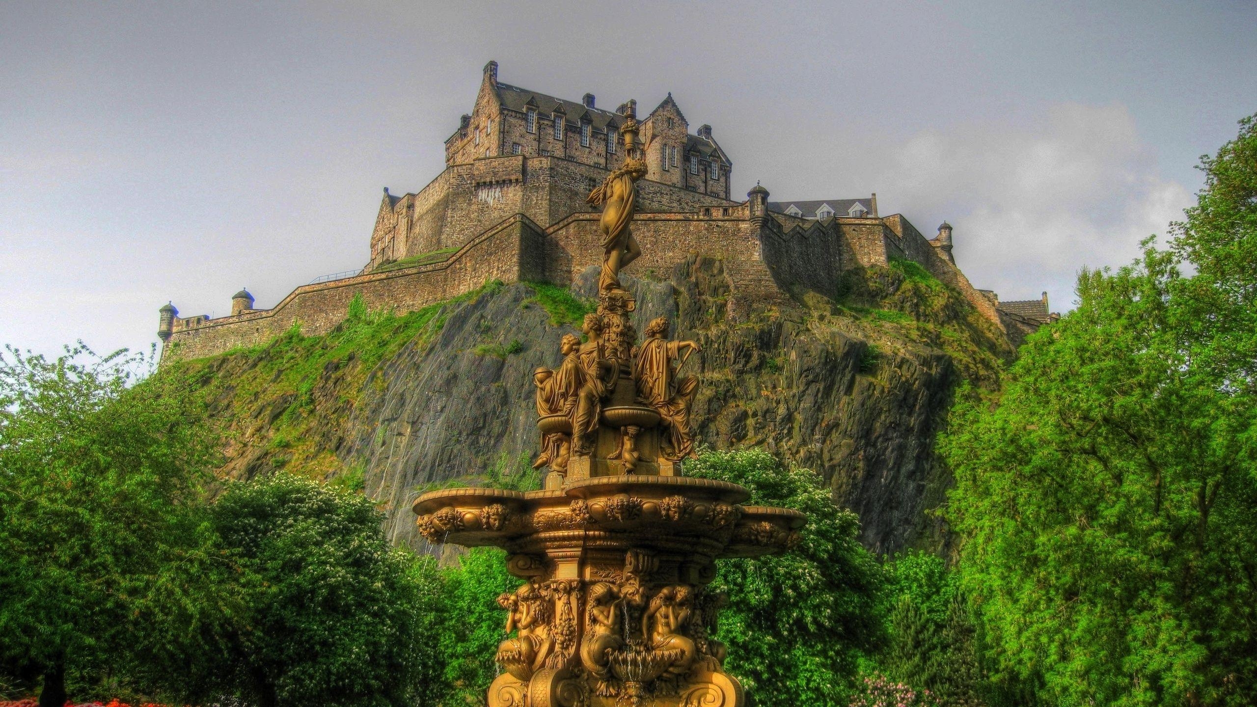 Edinburgh Castle, Reisen, Schottland, Architektur, Festung, 2560x1440 HD Desktop