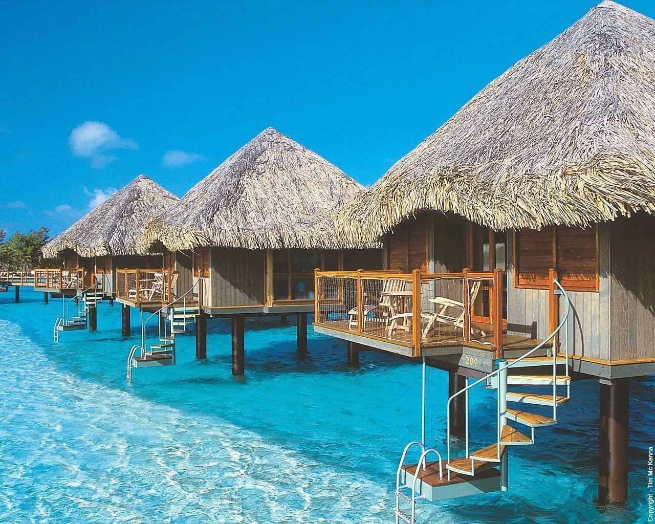 Bora Bora, Hintergrund, Paradies, Exotisch, Landschaft, 1280x1030 HD Desktop