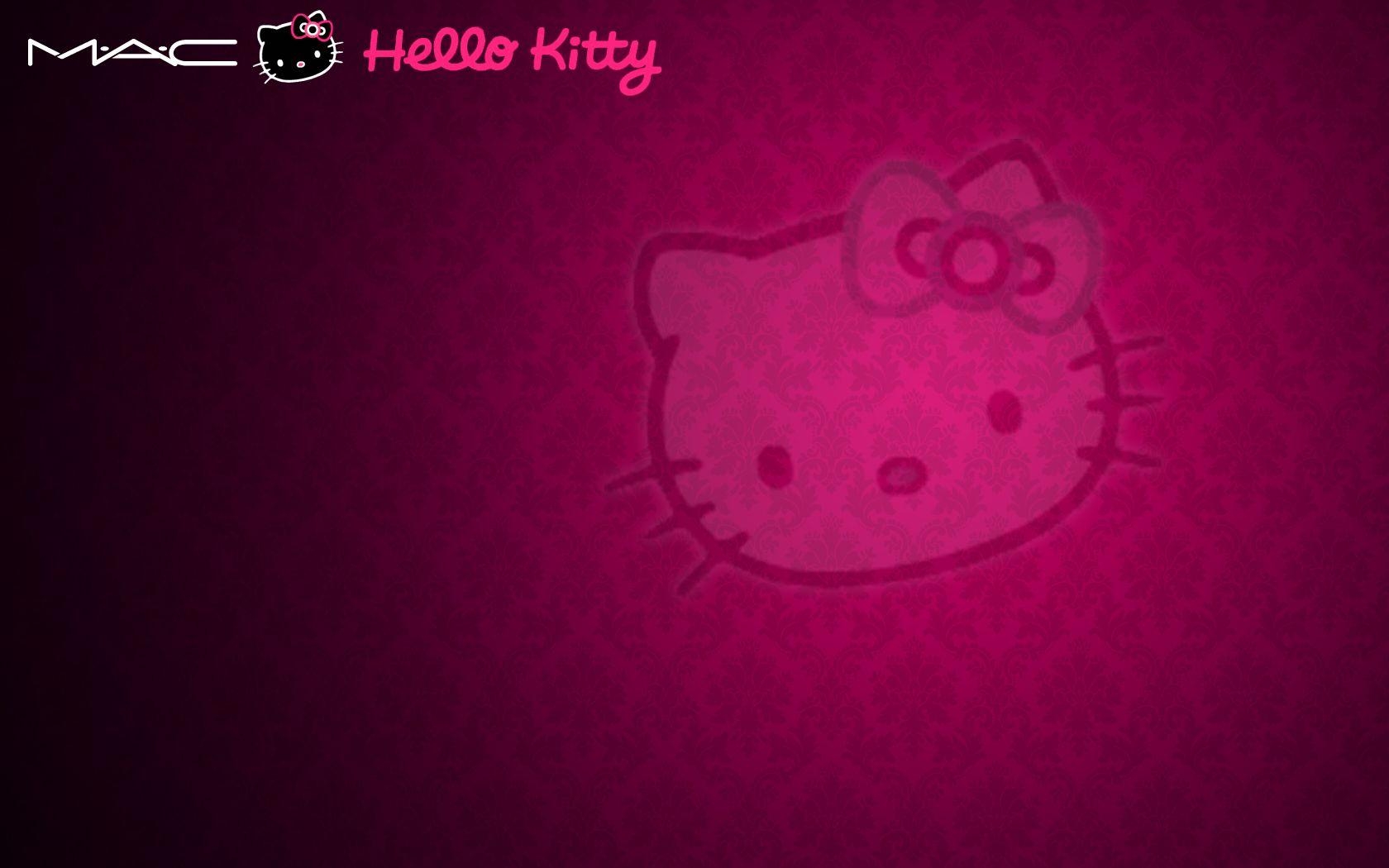 Hello Kitty, Mac Bild, Rosa, Niedlich, Cartoon, 1680x1050 HD Desktop