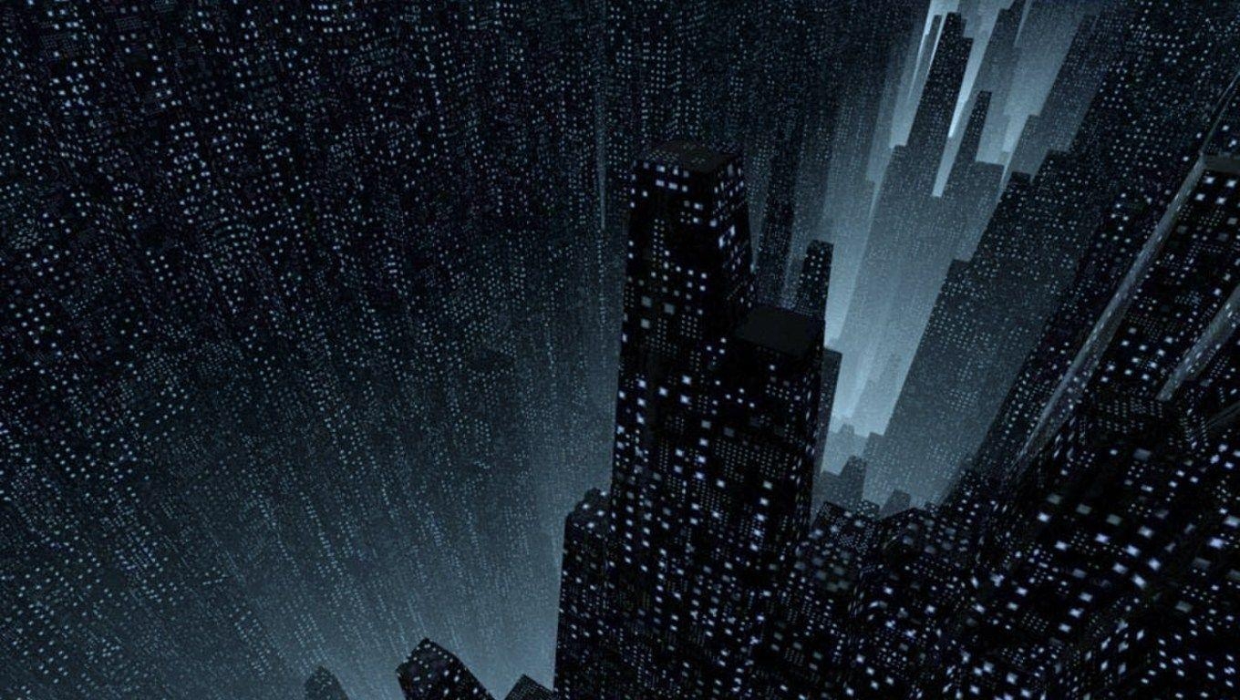 Gotham City, Malerei, Stadt, Film, Comic, 1360x770 HD Desktop