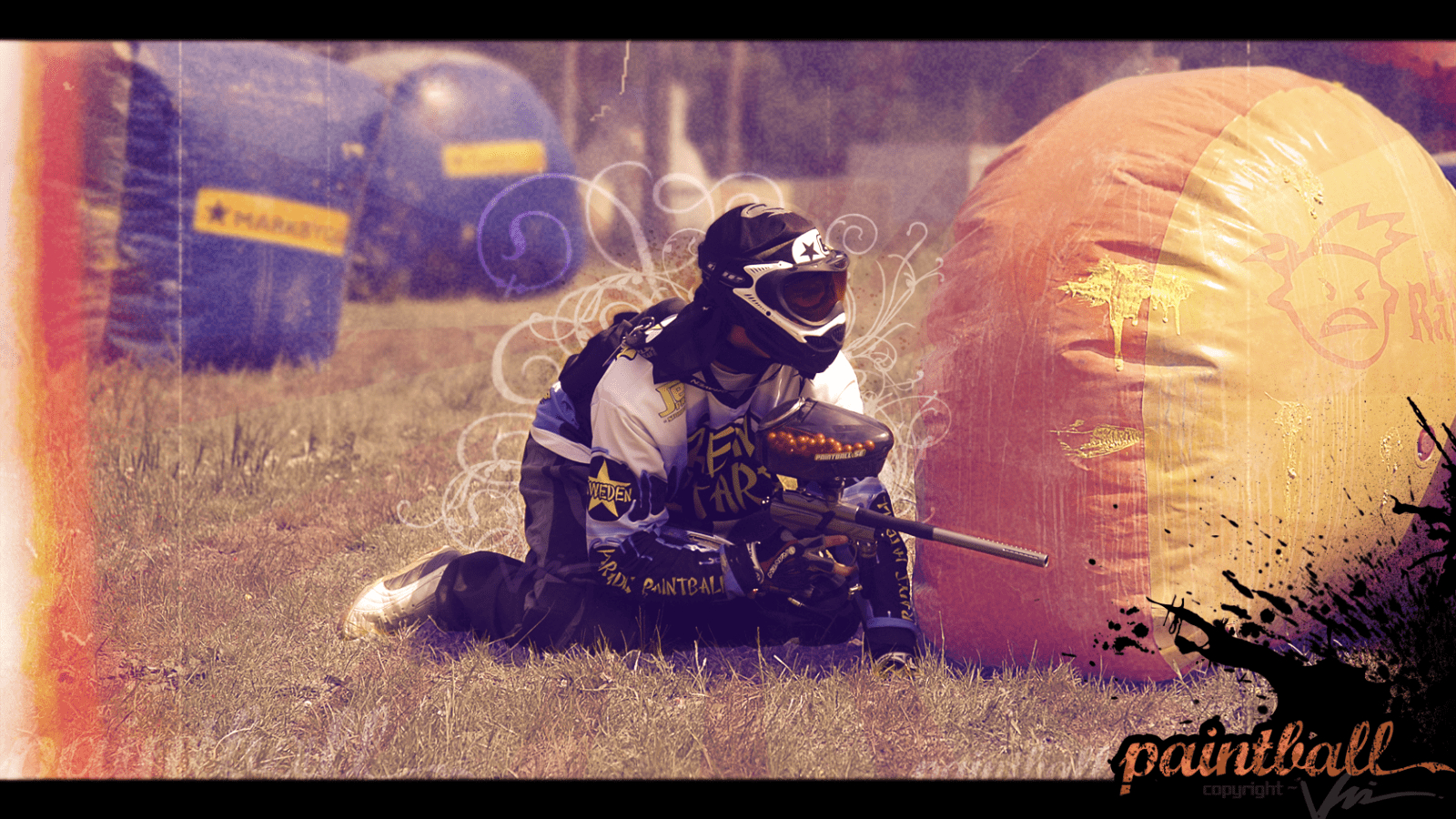 Kostenloser Download, Paintball, Hintergrund, Sport, Action, 1600x900 HD Desktop