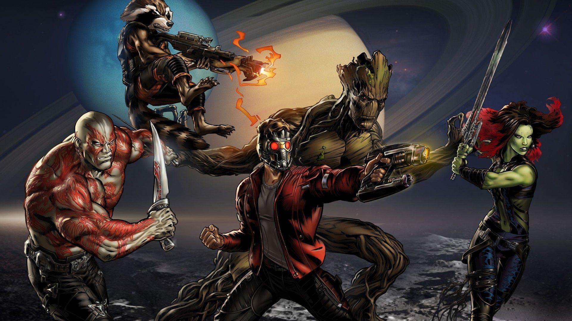 Guardians of the Galaxy, 3D, Marvel, Sci-Fi, Film, 1920x1080 Full HD Desktop