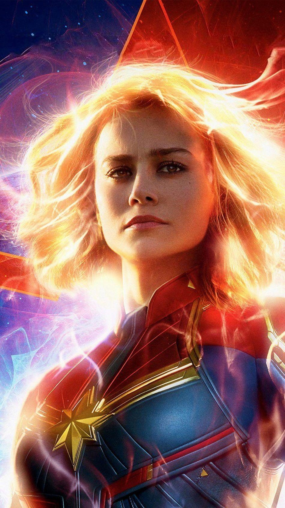 Brie Larson, Captain Marvel, 4K, Mobile, Filmplakate, 950x1690 HD Handy