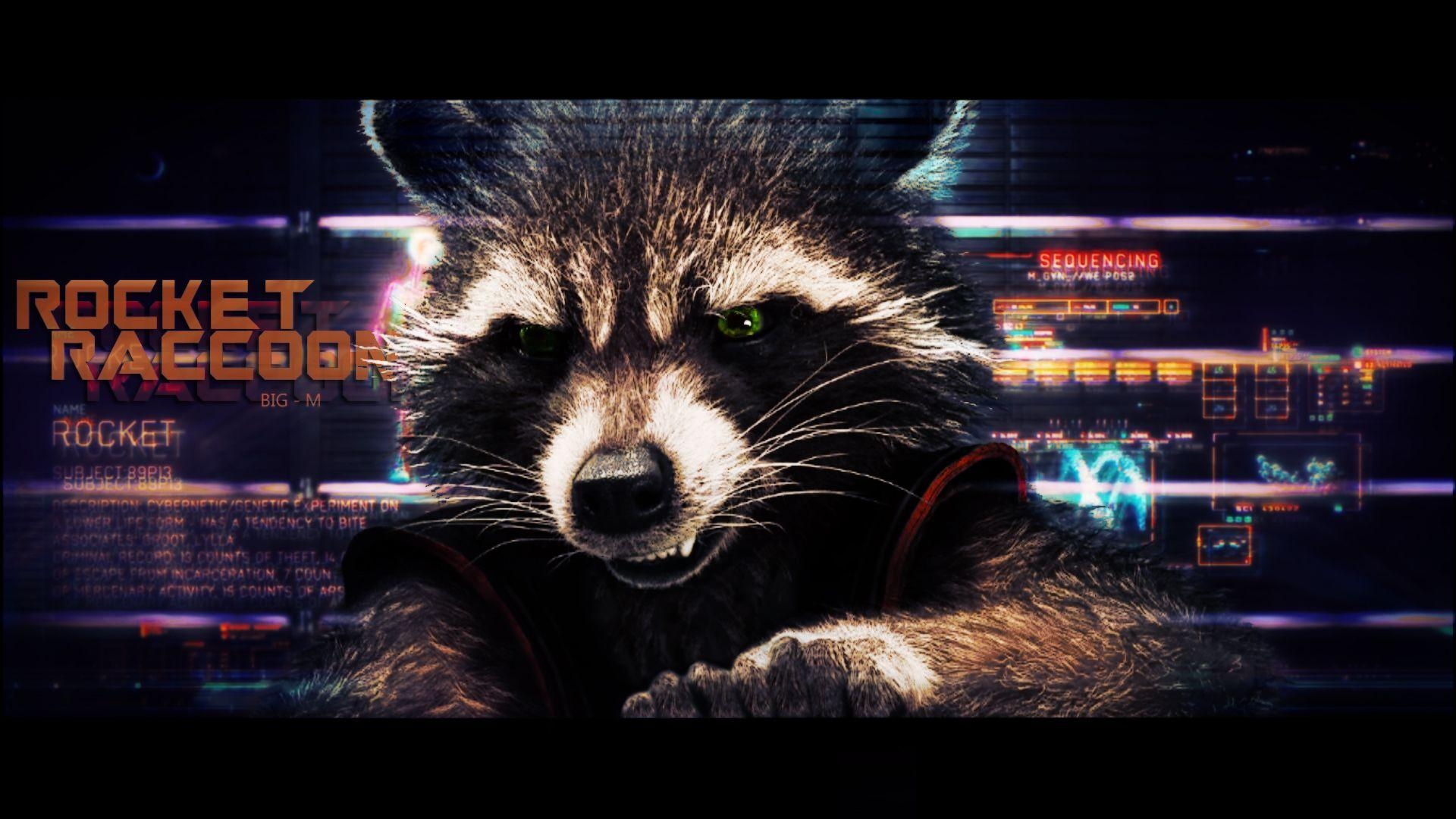 Rocket Raccoon, Marvel, 4K, Hintergrund, Filme, 1920x1080 Full HD Desktop