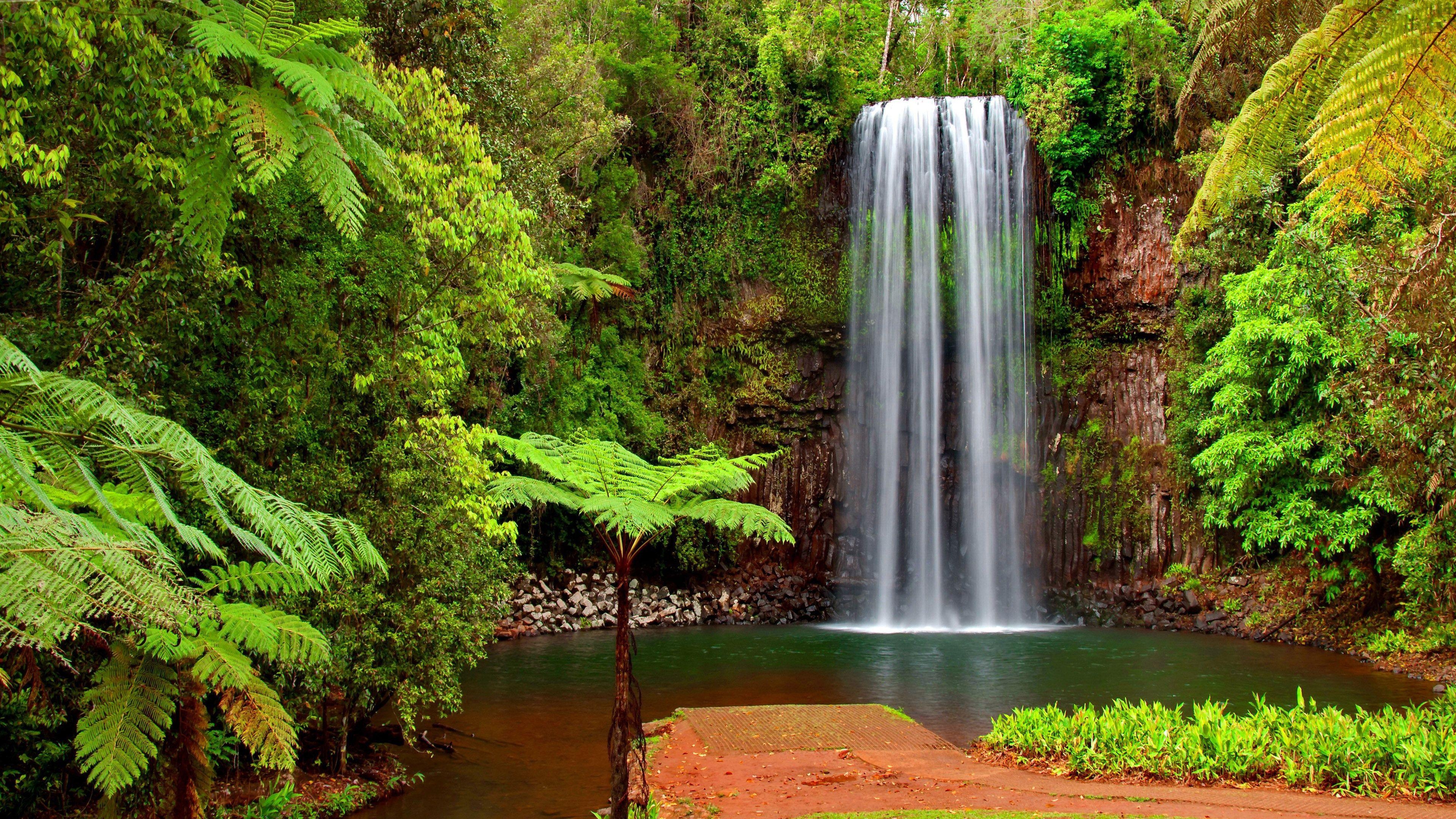 Wasserfall, Natur, Hohe Qualität, Landschaft, Hintergrund, 3840x2160 4K Desktop