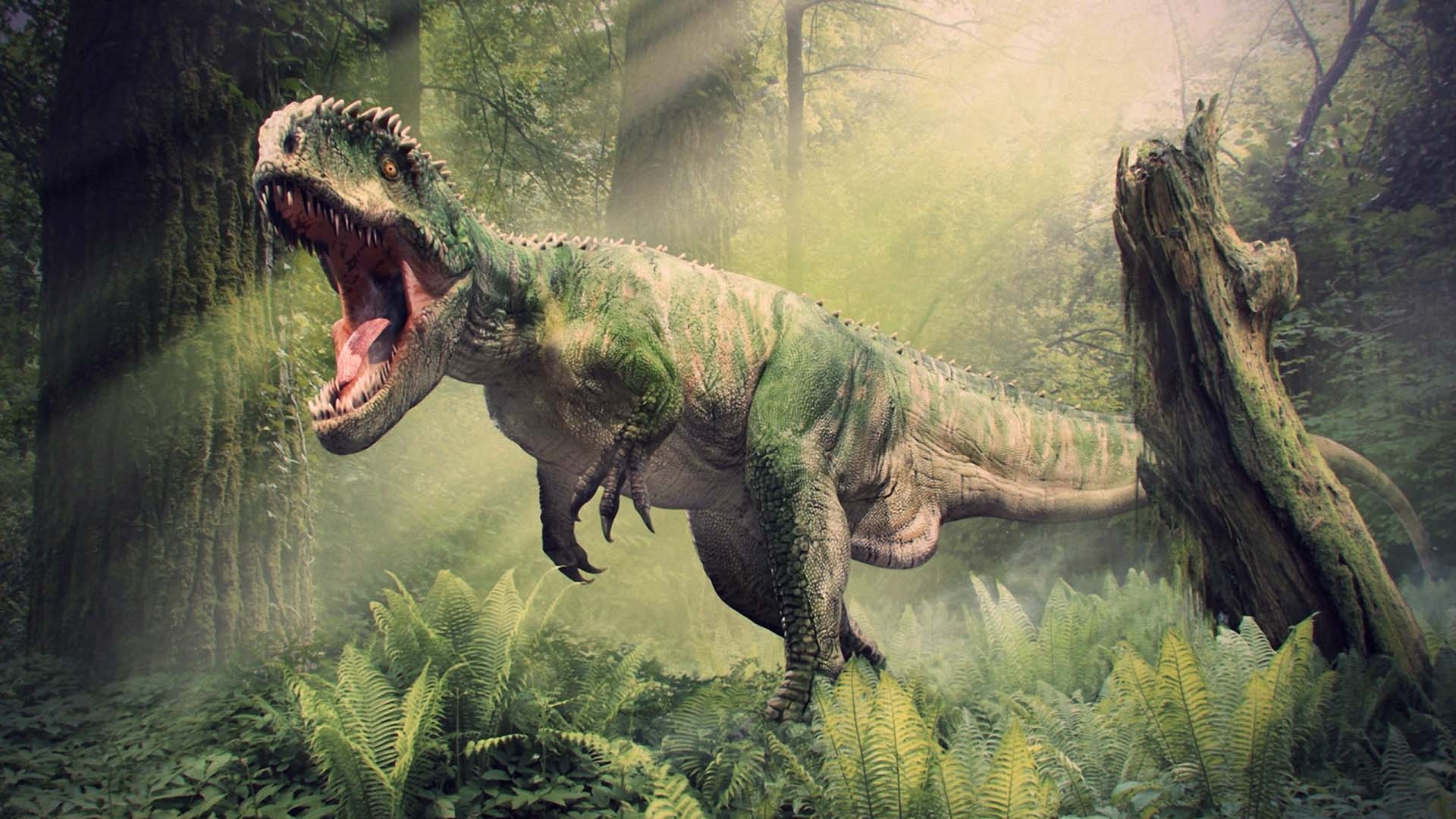 Giganotosaurus, Spinosaurus, Dinosaurier, Prähistorisch, Tier, 1920x1080 Full HD Desktop