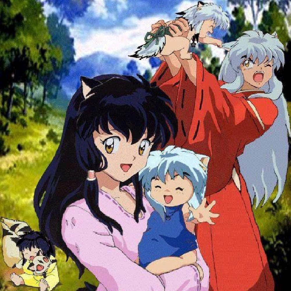 Inuyasha, Kagome, Kinder, Anime, Hintergrund, 1000x1000 HD Handy