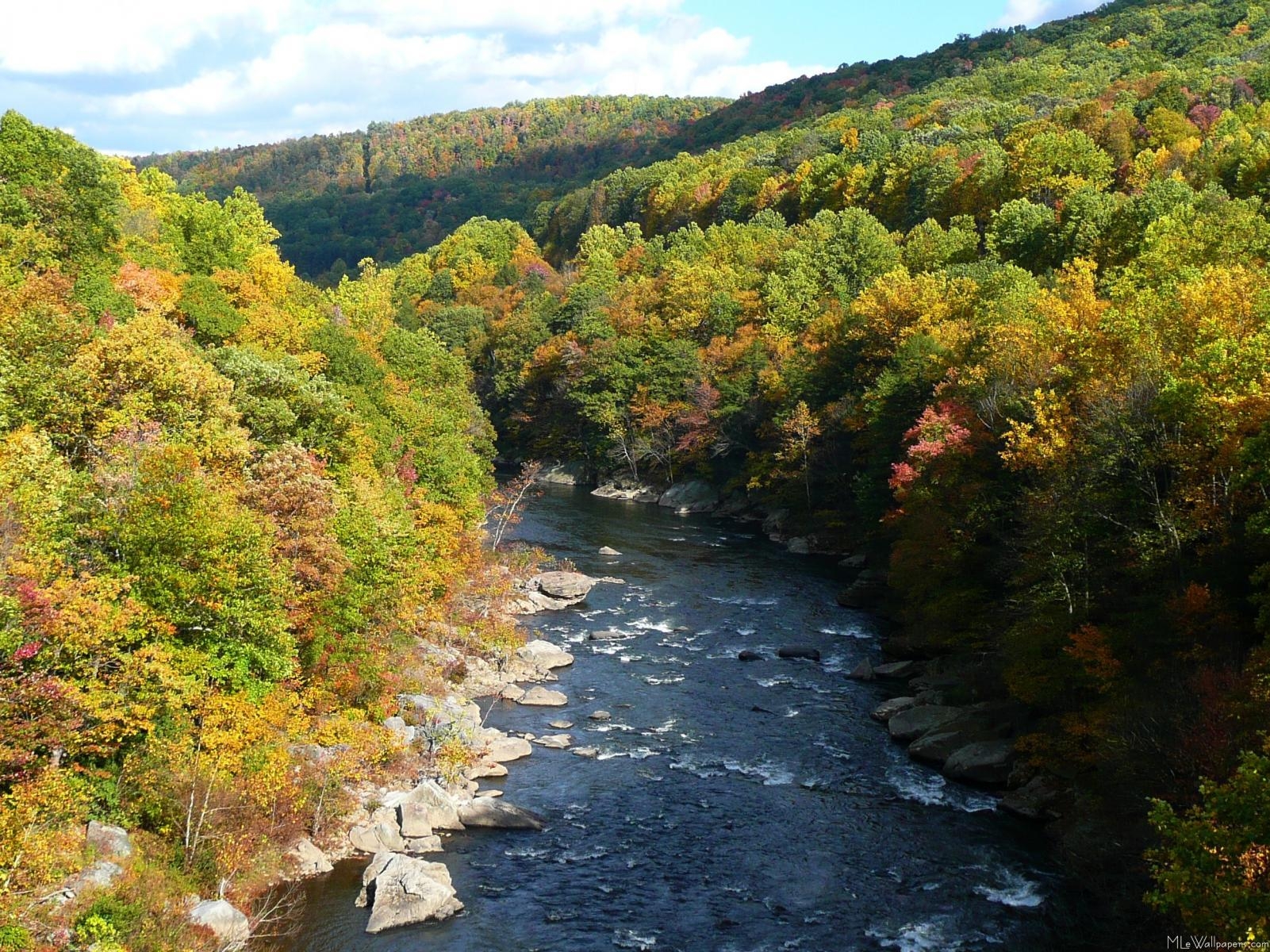 Herbst, Fluss, Pennsylvania, Natur, Amerika, 1610x1200 HD Desktop