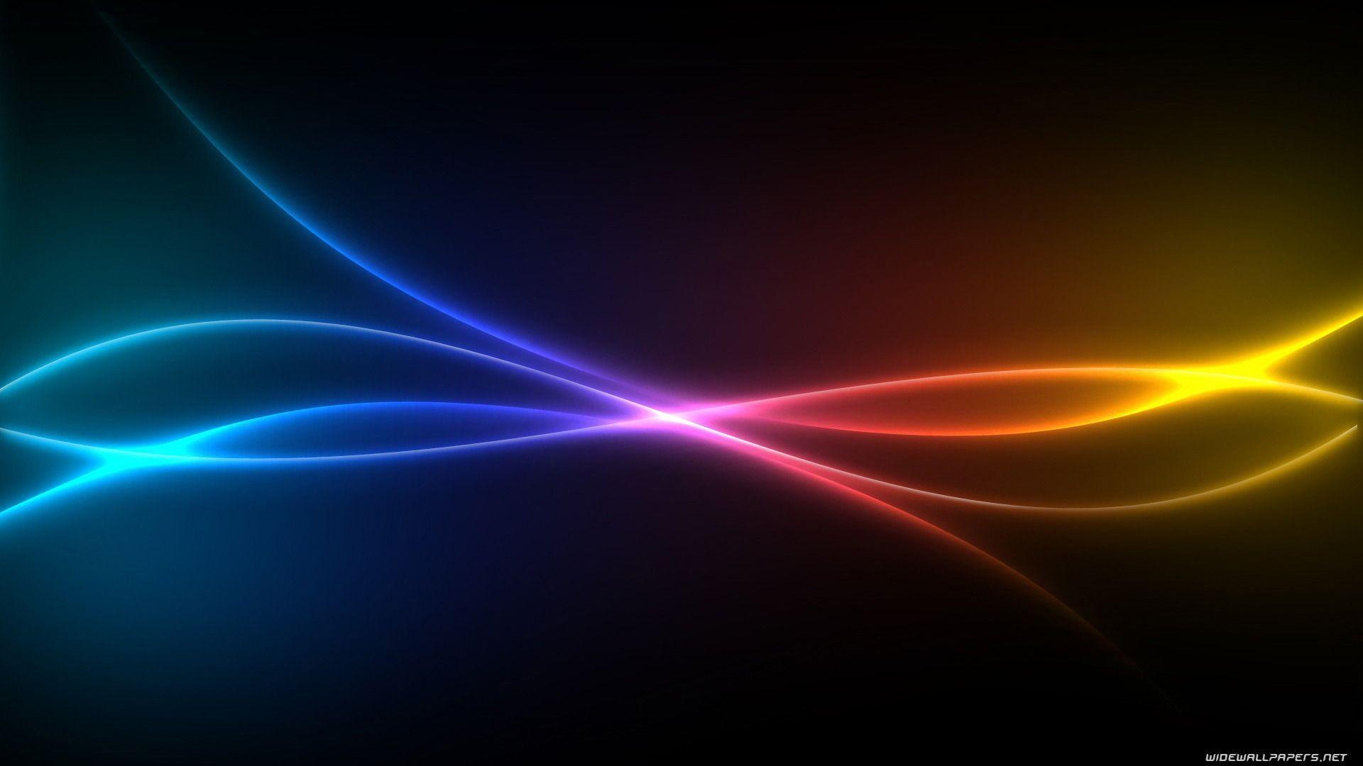 Linien, Gebogen, Neon, Abstrakt, HD, 1920x1080 Full HD Desktop