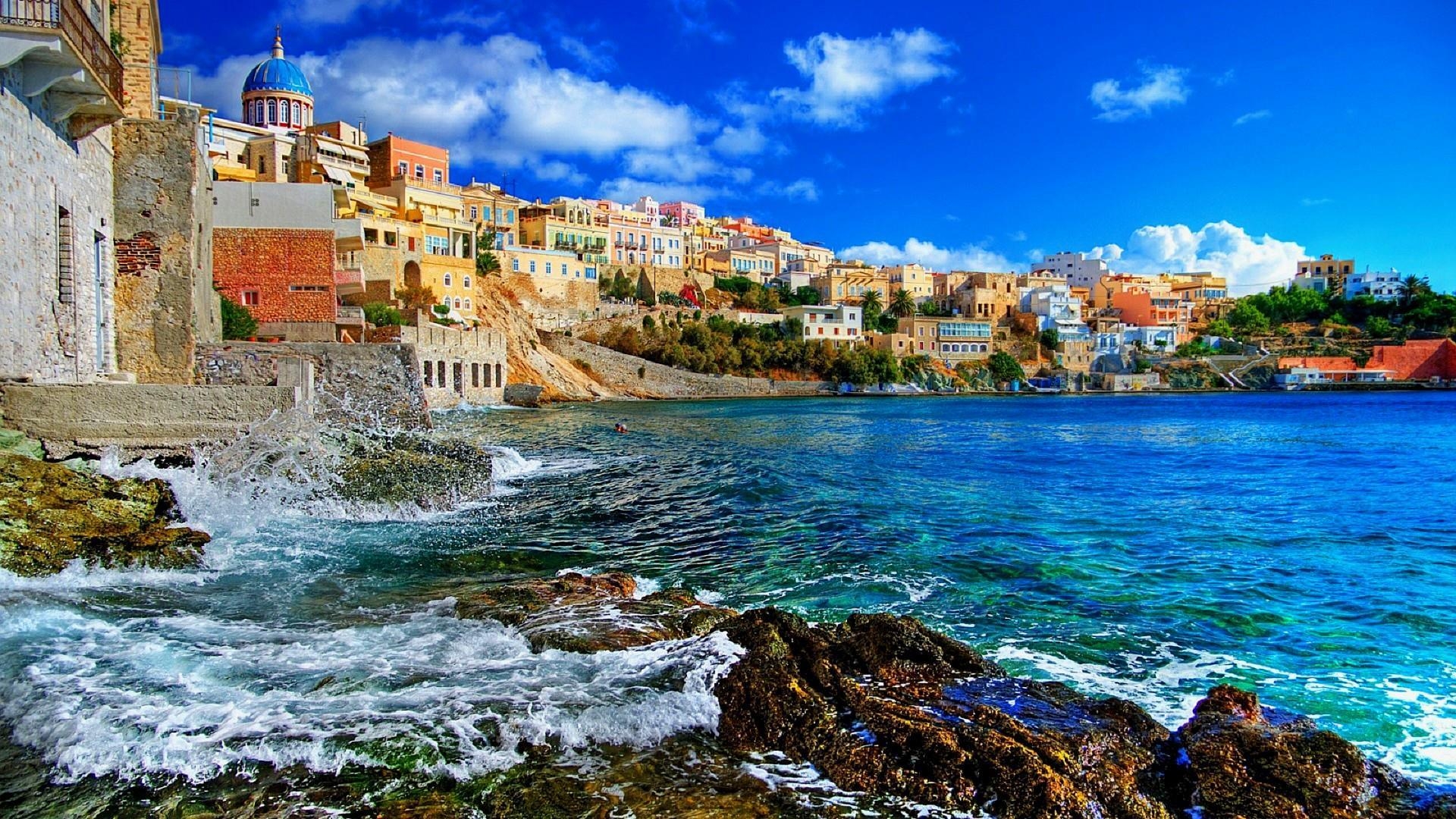 Syros Griechenland, Studio 10, HD, Insellandschaft, Reisen, 1920x1080 Full HD Desktop