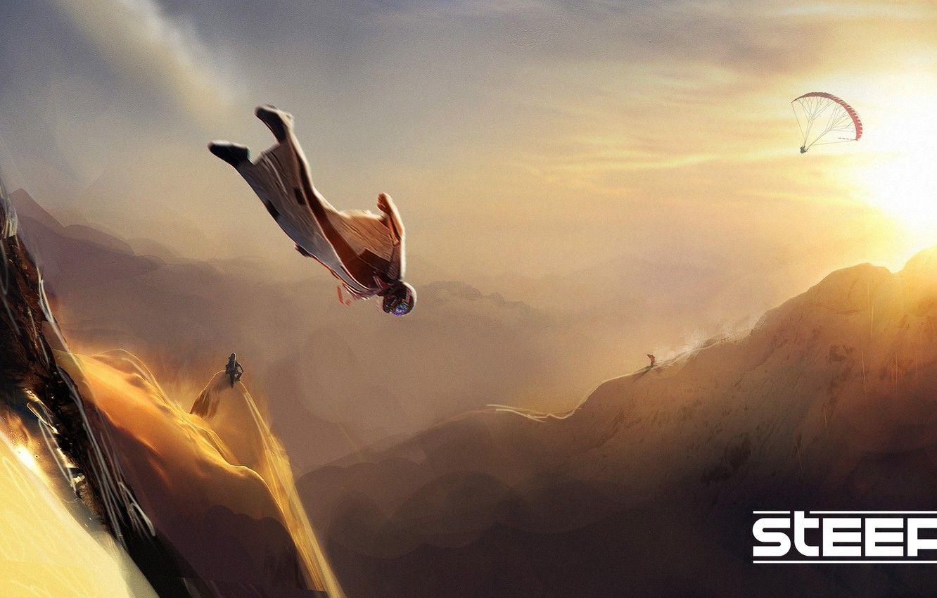 Wingsuit, Freestyle, Schnee, Ubisoft, Extremsport, 1340x850 HD Desktop