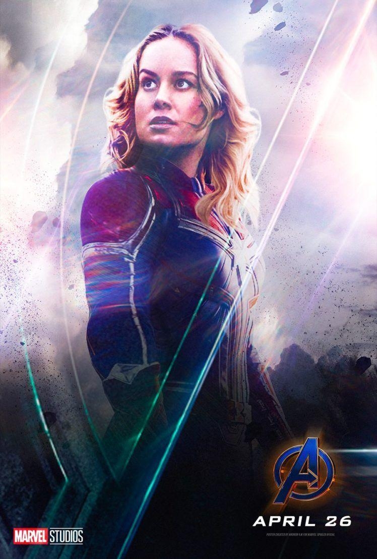 Brie Larson, Captain Marvel, Carol Danvers, Avengers, MCU, 750x1110 HD Handy