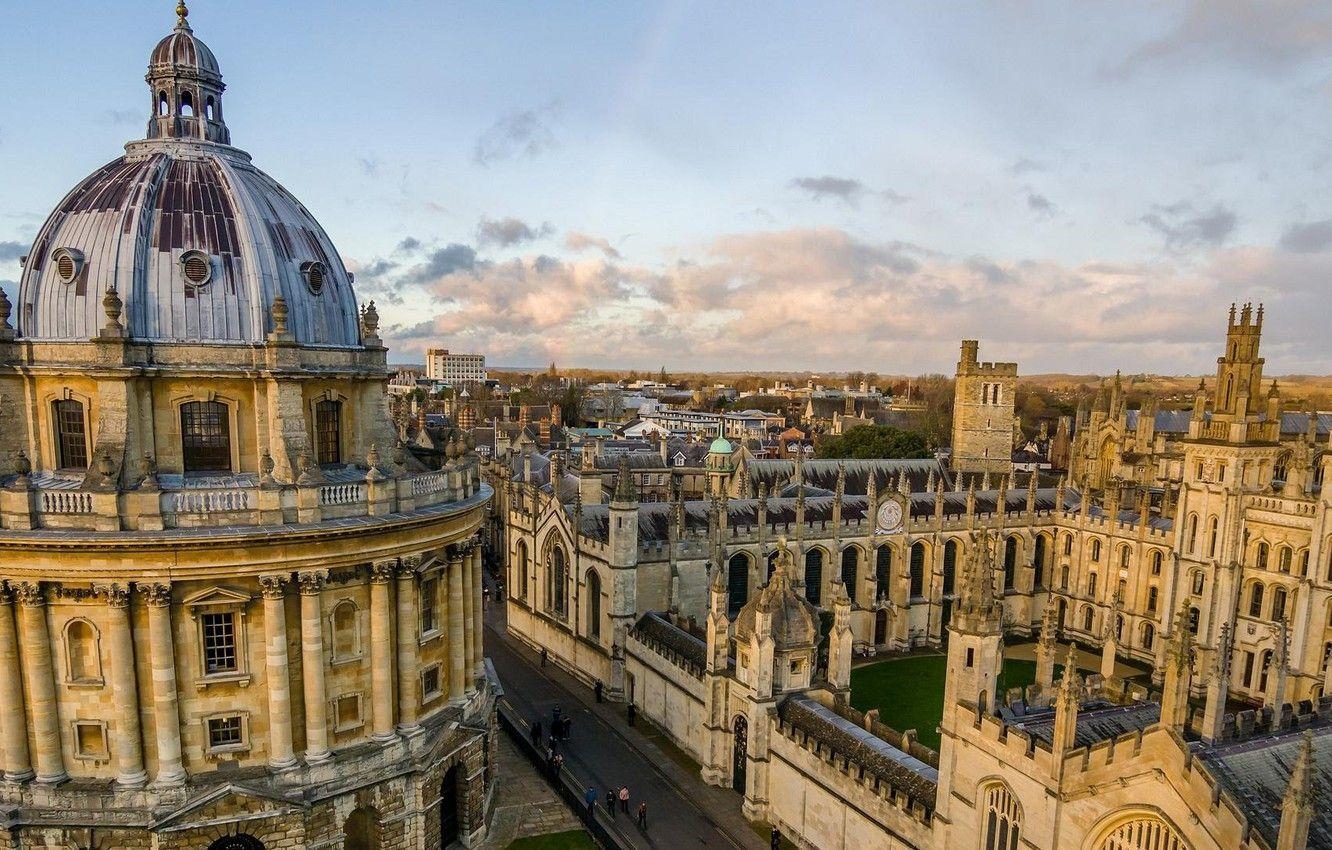 Oxford, Universität, Gebäude, England, Architektur, 1340x850 HD Desktop