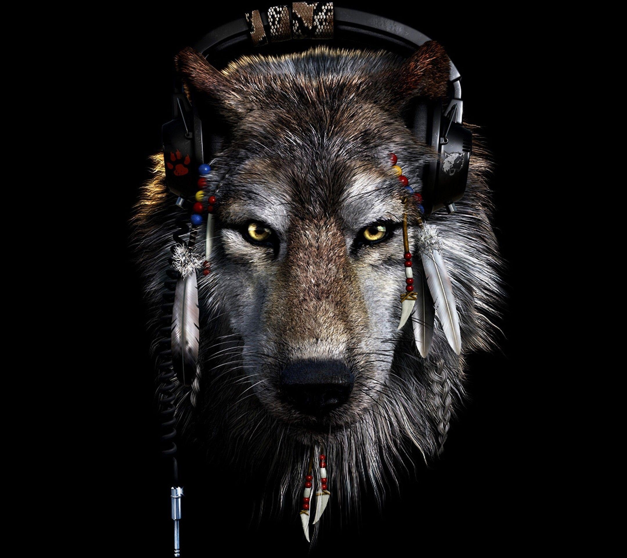 Indianer, Wolf, Tierbild, kulturell, Hintergrund, 2160x1920 HD Desktop